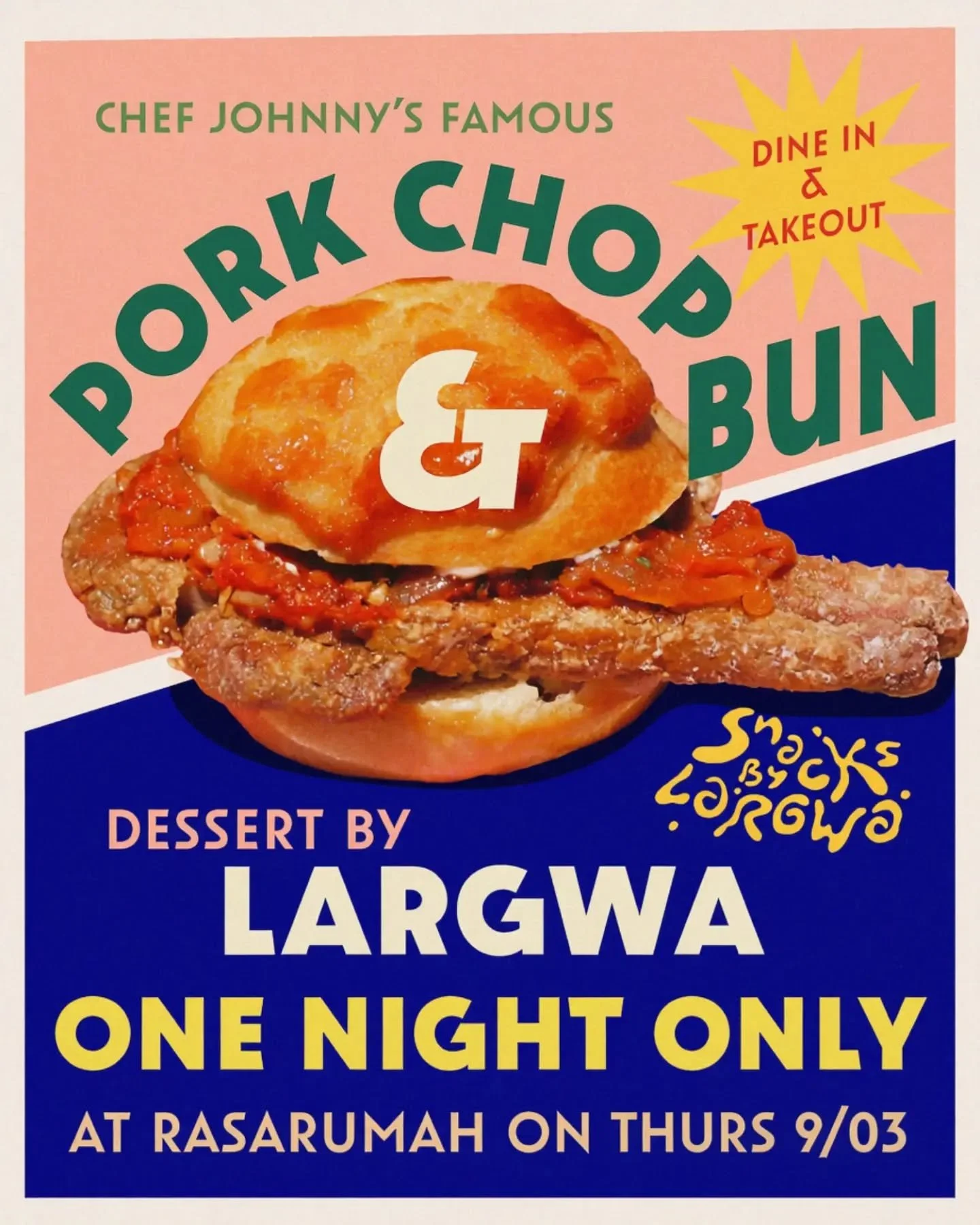 Back again by popular demand! Available for dine-in,  takeout, or delivery. Desserts by the one and only @larg.wa as well! We foresee pandan tree leches and cheesecake tiramisu in your future. All available Thursday 9/3.