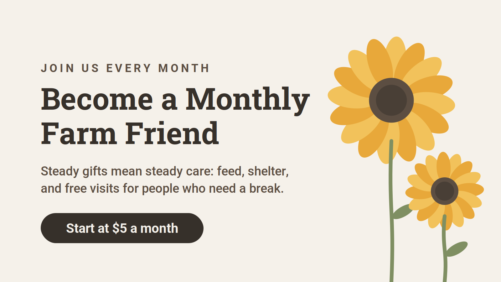 Become a Monthly Farm Friend and Donate