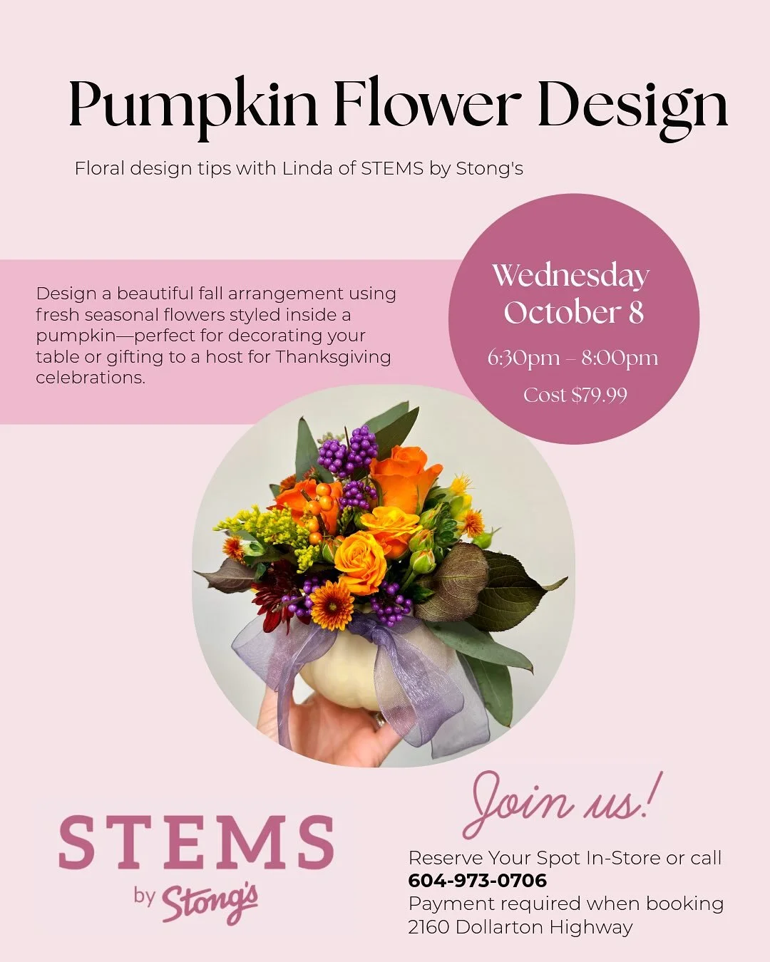 We have some incredible workshops coming up at our STEMS Northwoods location! Join us and try something new. For more information and to register, visit Stongs.com/stems#workshops

#stemsworkshops #stemsbystongs #floralworkshop #freshflowers #flowers