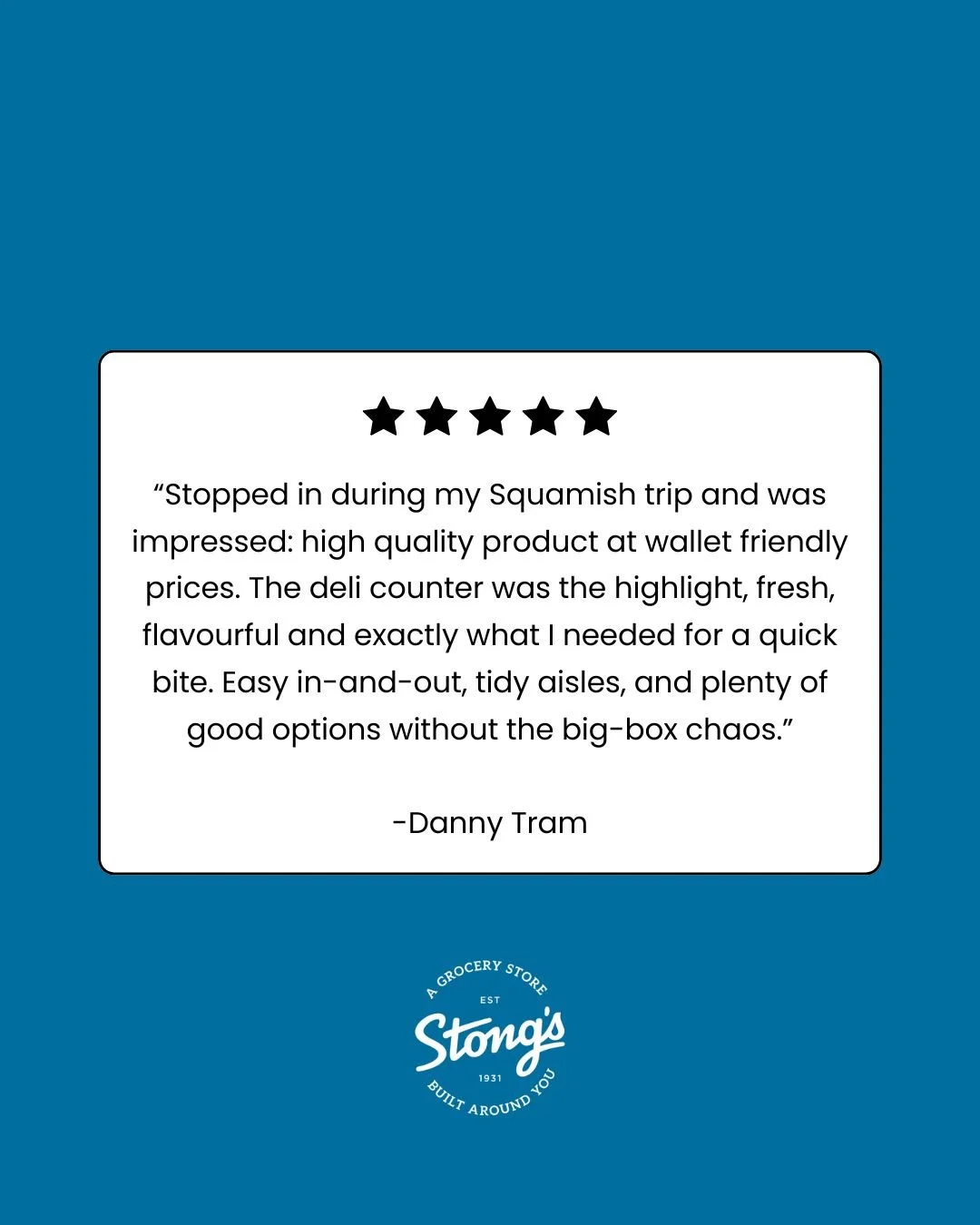 Wow, thank you! Every kind word fuels our passion and reminds us why we do what we do. To everyone who&rsquo;s taken a moment to share their experience, we&rsquo;re so grateful for your support. 💙

#Stongs #StongsMarket #GroceryStore #ShopLocal #Nor