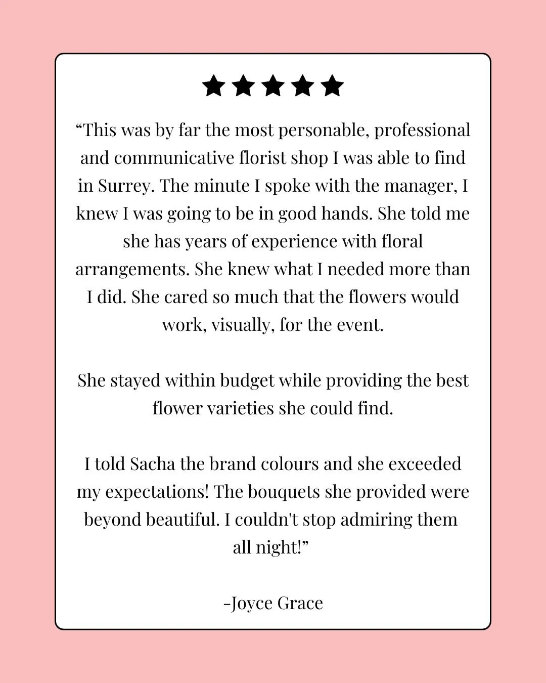 Your words keep us inspired as we head into 2026. We&rsquo;re grateful for every message and review! 

#STEMS #STEMSByStongs #Florals #Bouquets #FloralArrangements #NorthVancouver #EventFlorals #EverydayFlorals #Review