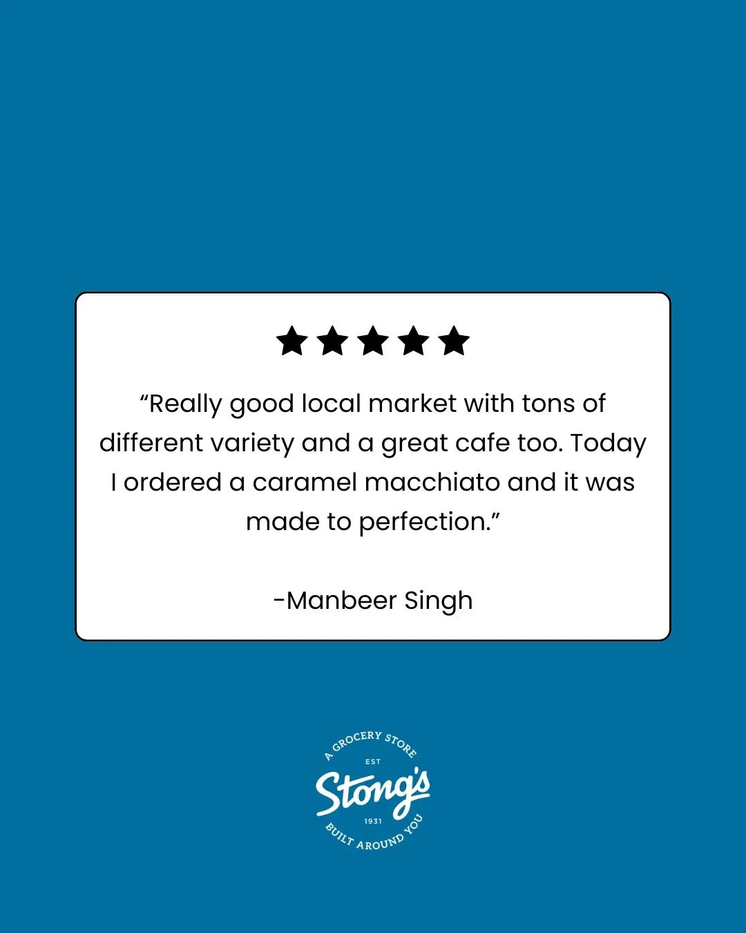 We appreciate every single review, but this one made us smile. Thank you for trusting us and for sharing your experience! 

#StongsMarket #GroceryStore #ShopLocal #IndependentGrocer