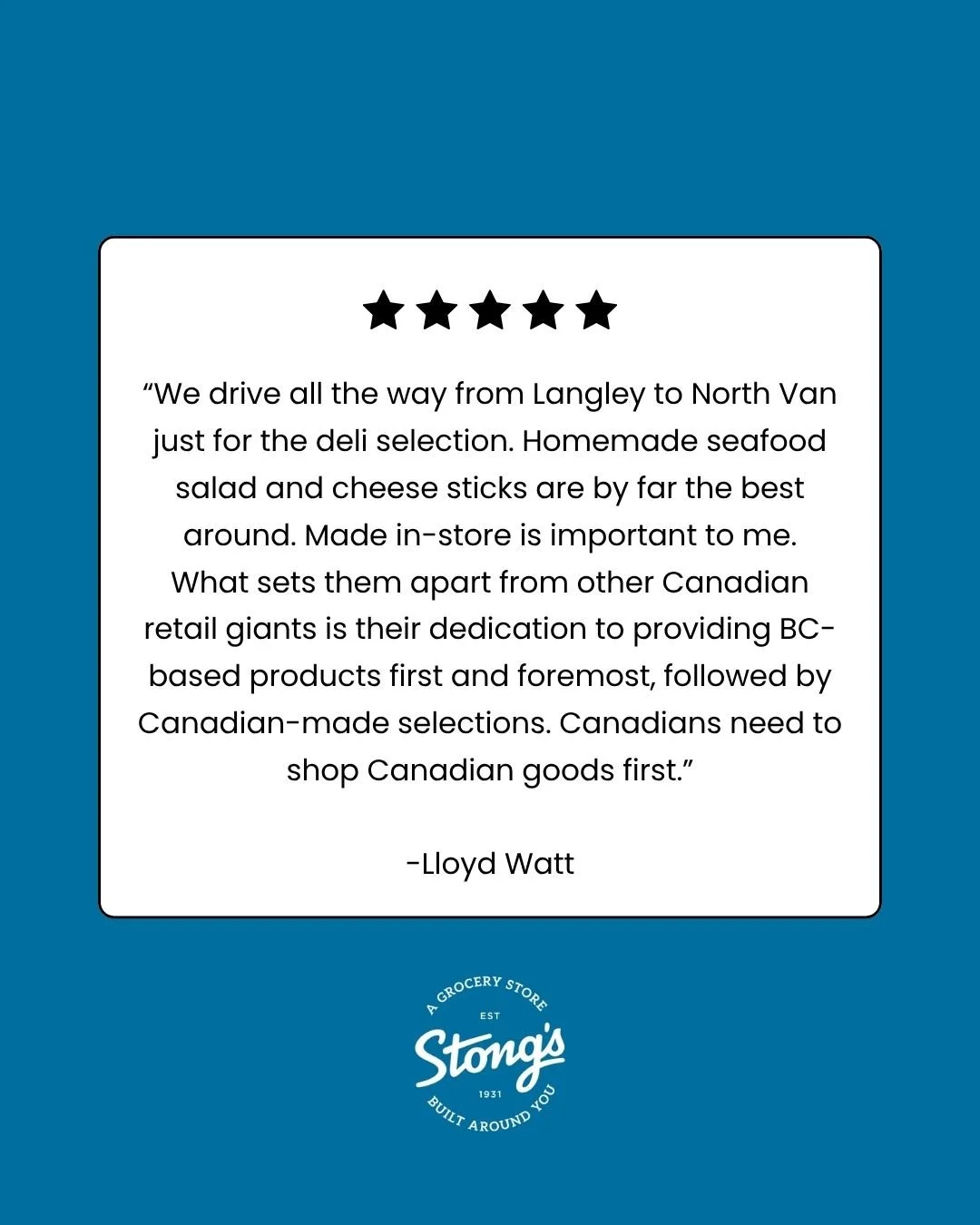 A love for local is something we'll always get behind. 💙

#StongsMarket #GroceryStore #ShopLocal #IndependentGrocer