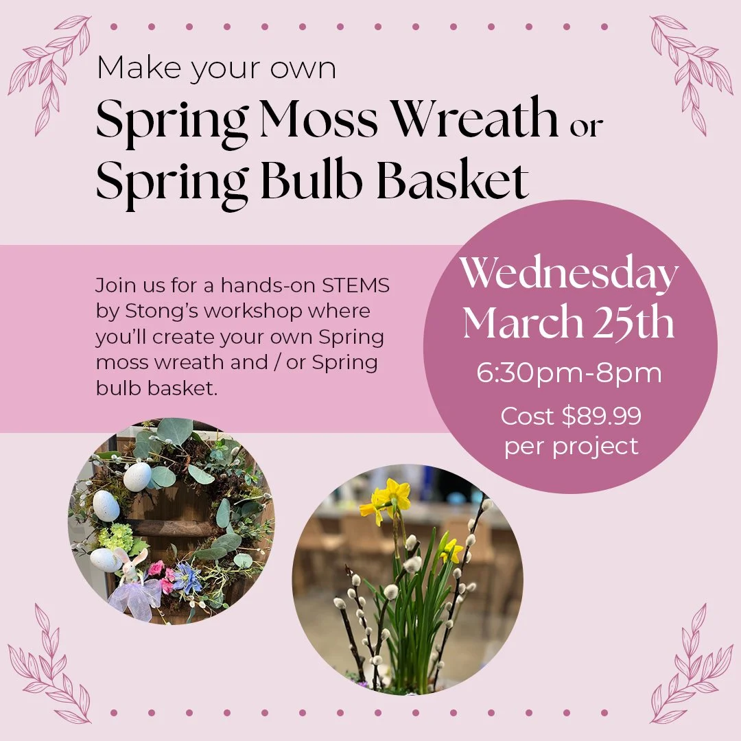 Make Your Own Spring Moss Wreath or Spring Bulb Basket