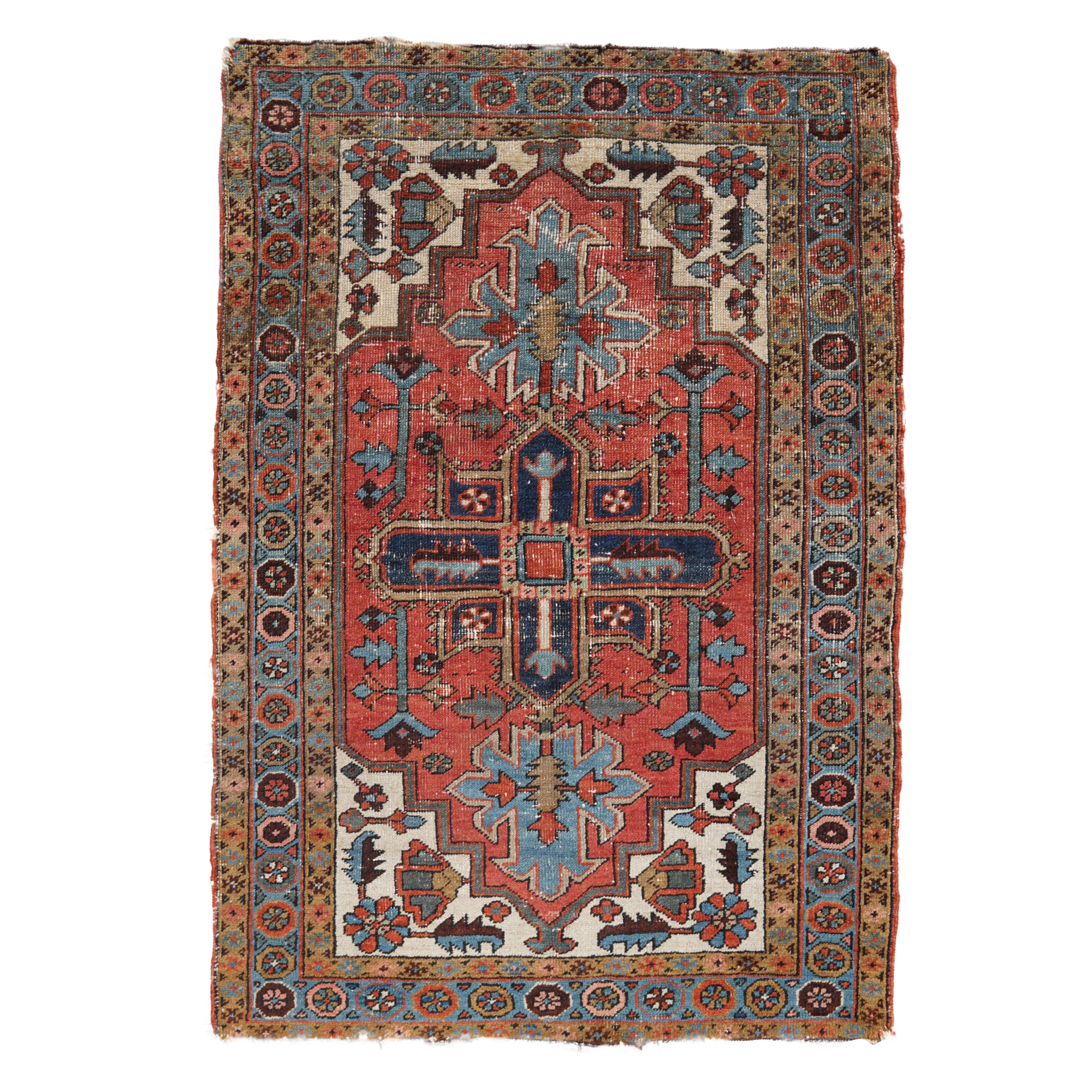 Antique Diminutive Heriz Rug