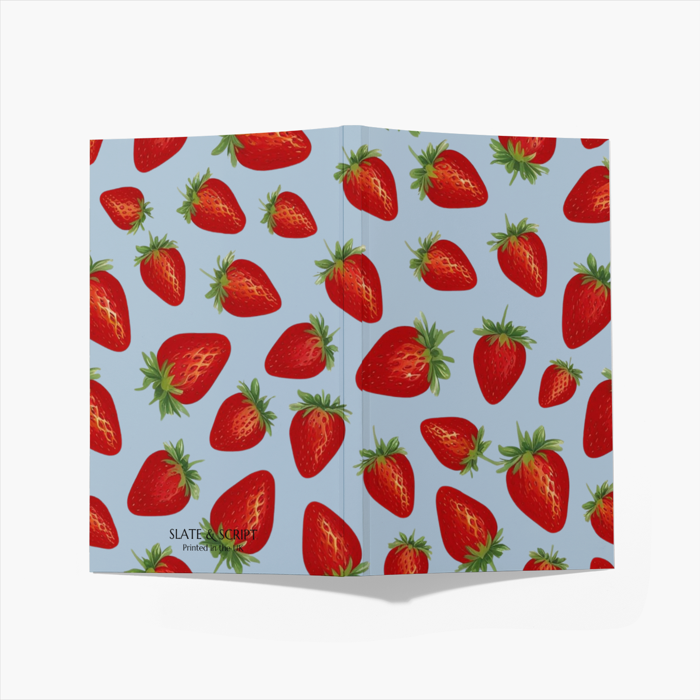 Strawberries on Blue A5 Notebook (x10)