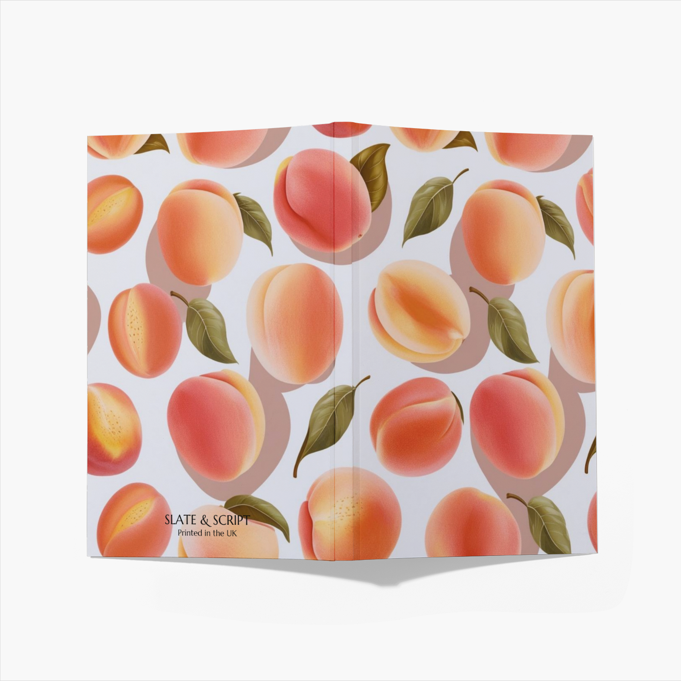 Peaches on white A5 Notebook (x10)
