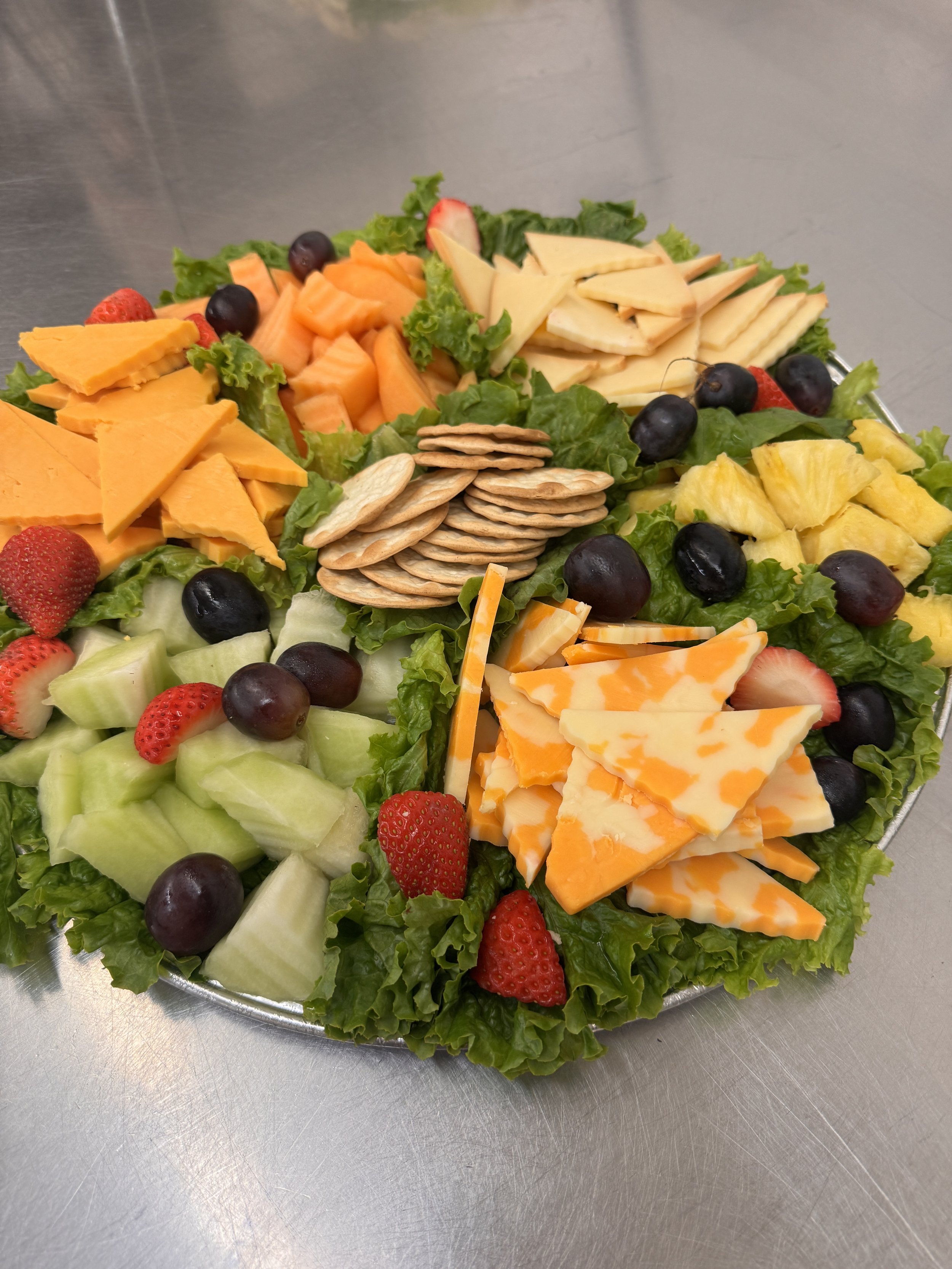 Fruits, Cheese and Crackers