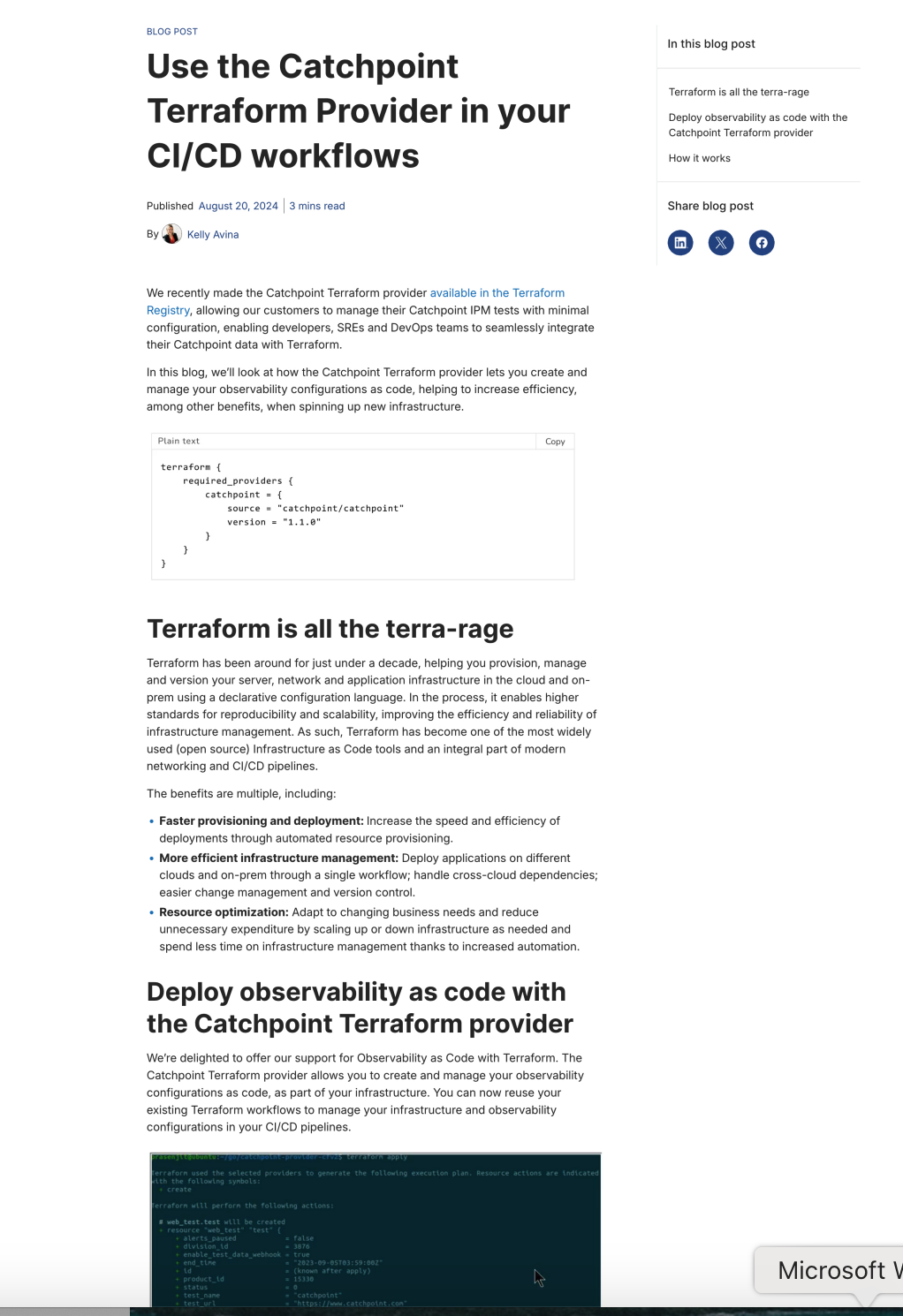 Terraform partnership blog