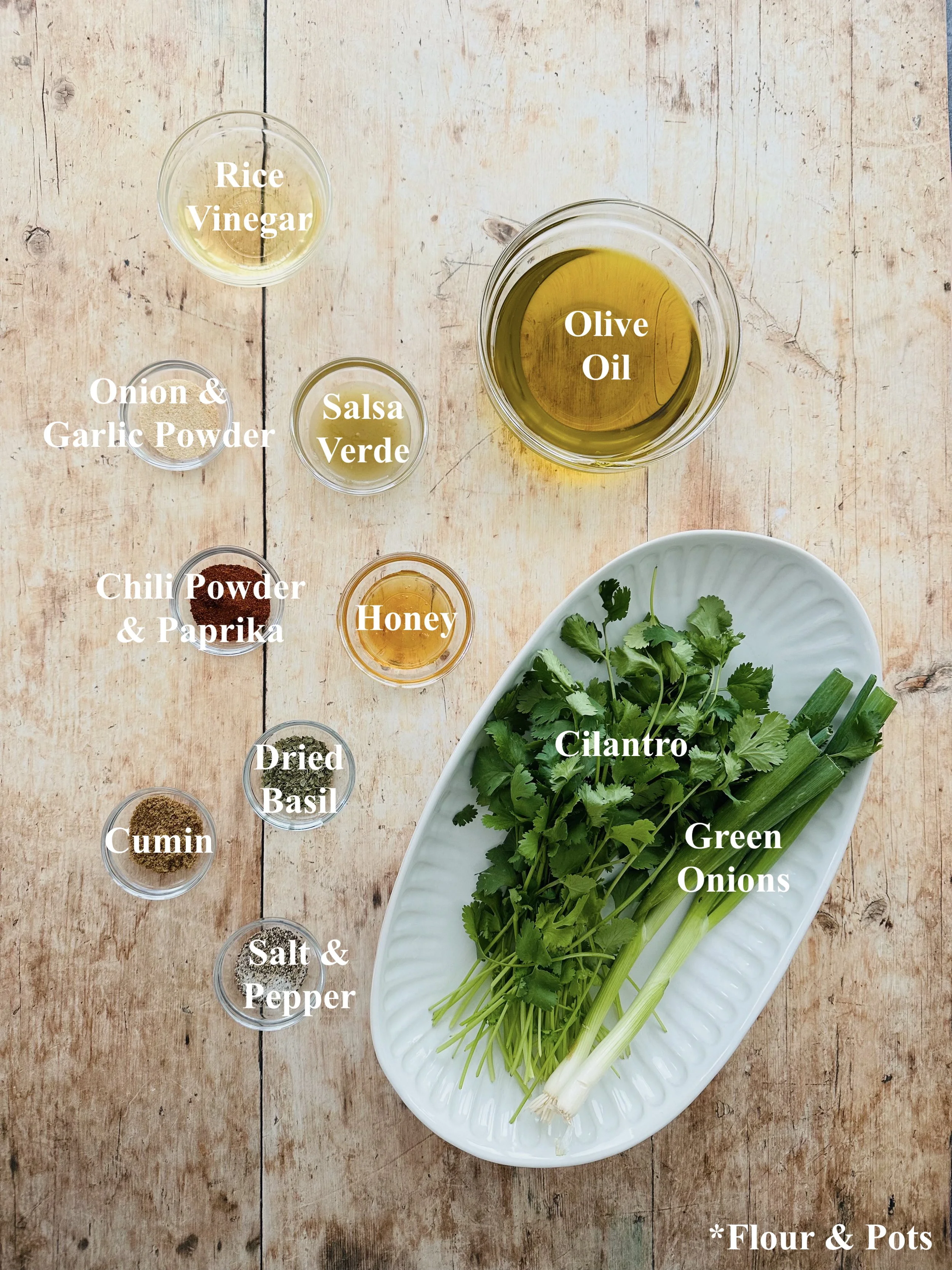 Tangy cilantro honey vinaigrette ingredients