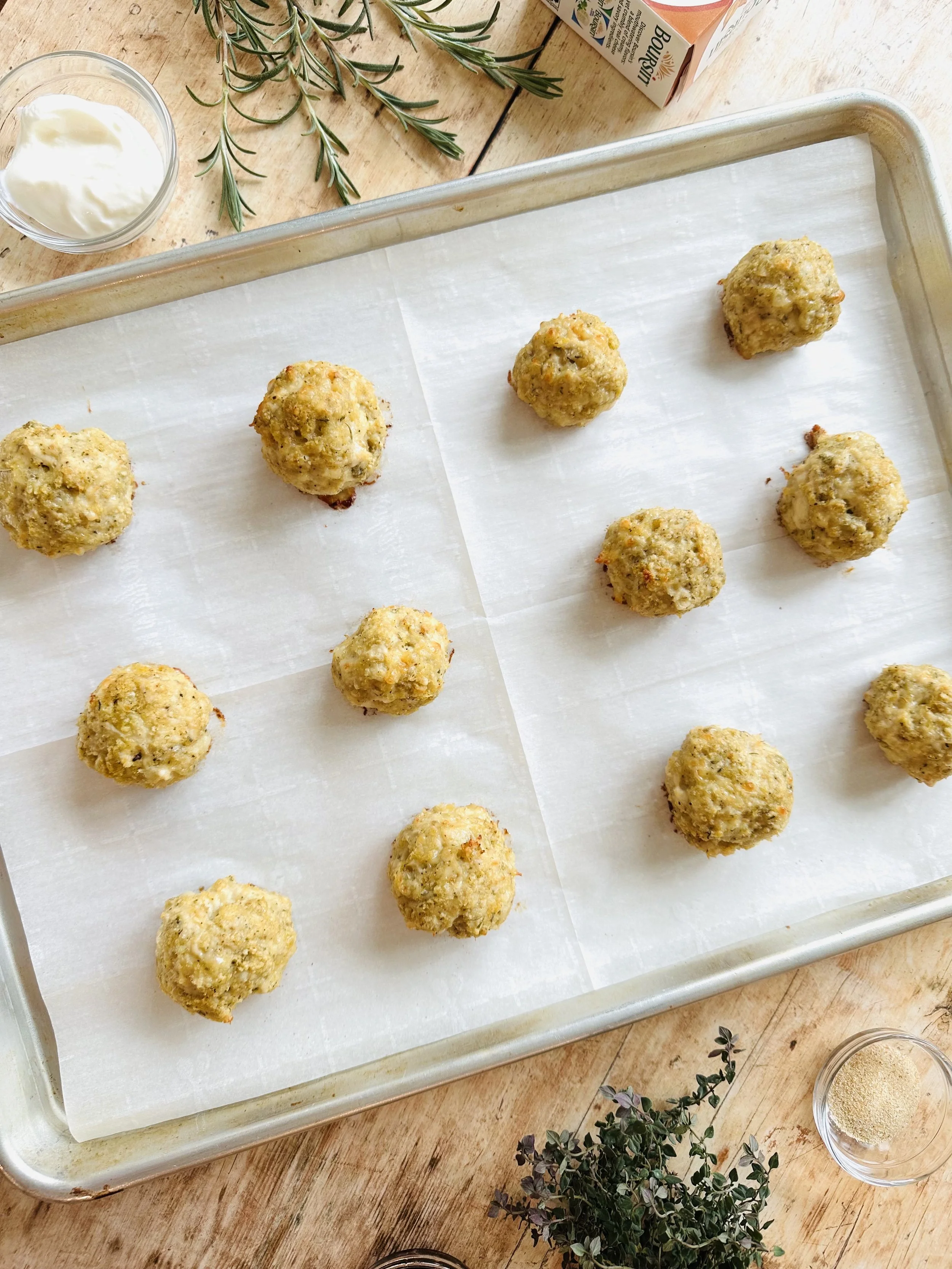 Herby Baked Chicken Meatballs