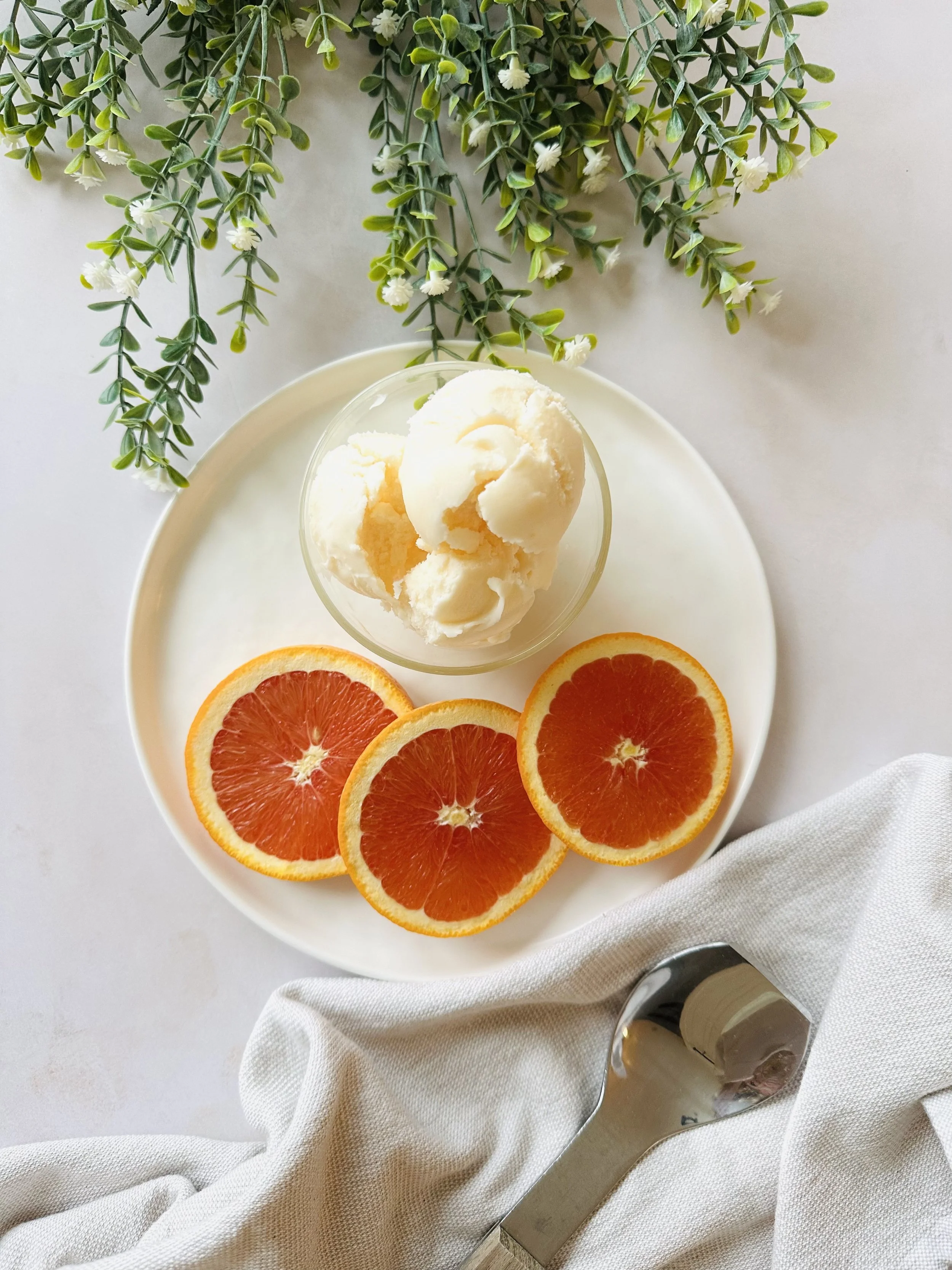 Simple Creamy Orange Sherbet