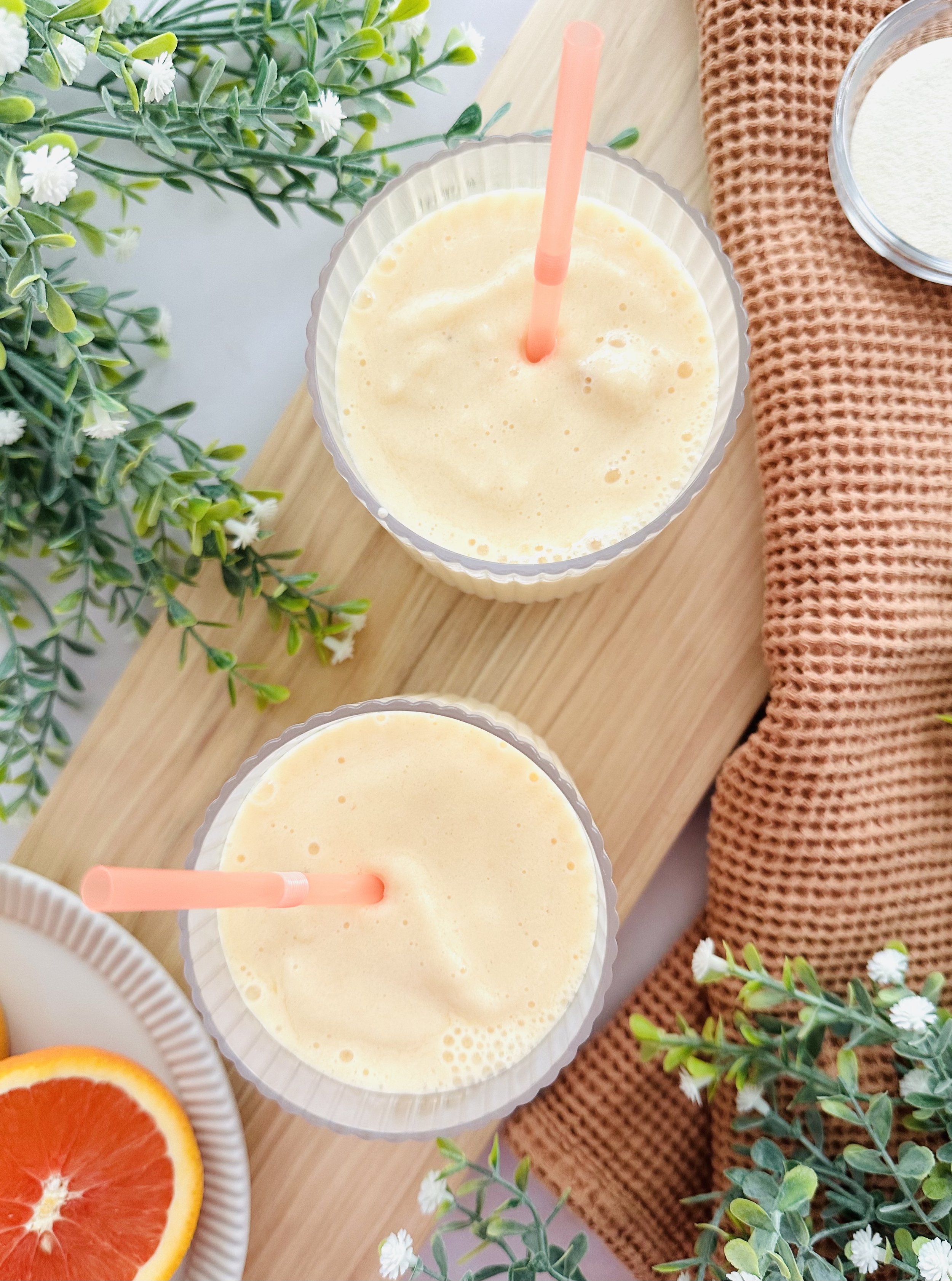 Healthier Orange Dreamsicle Smoothie (Protein Option) 