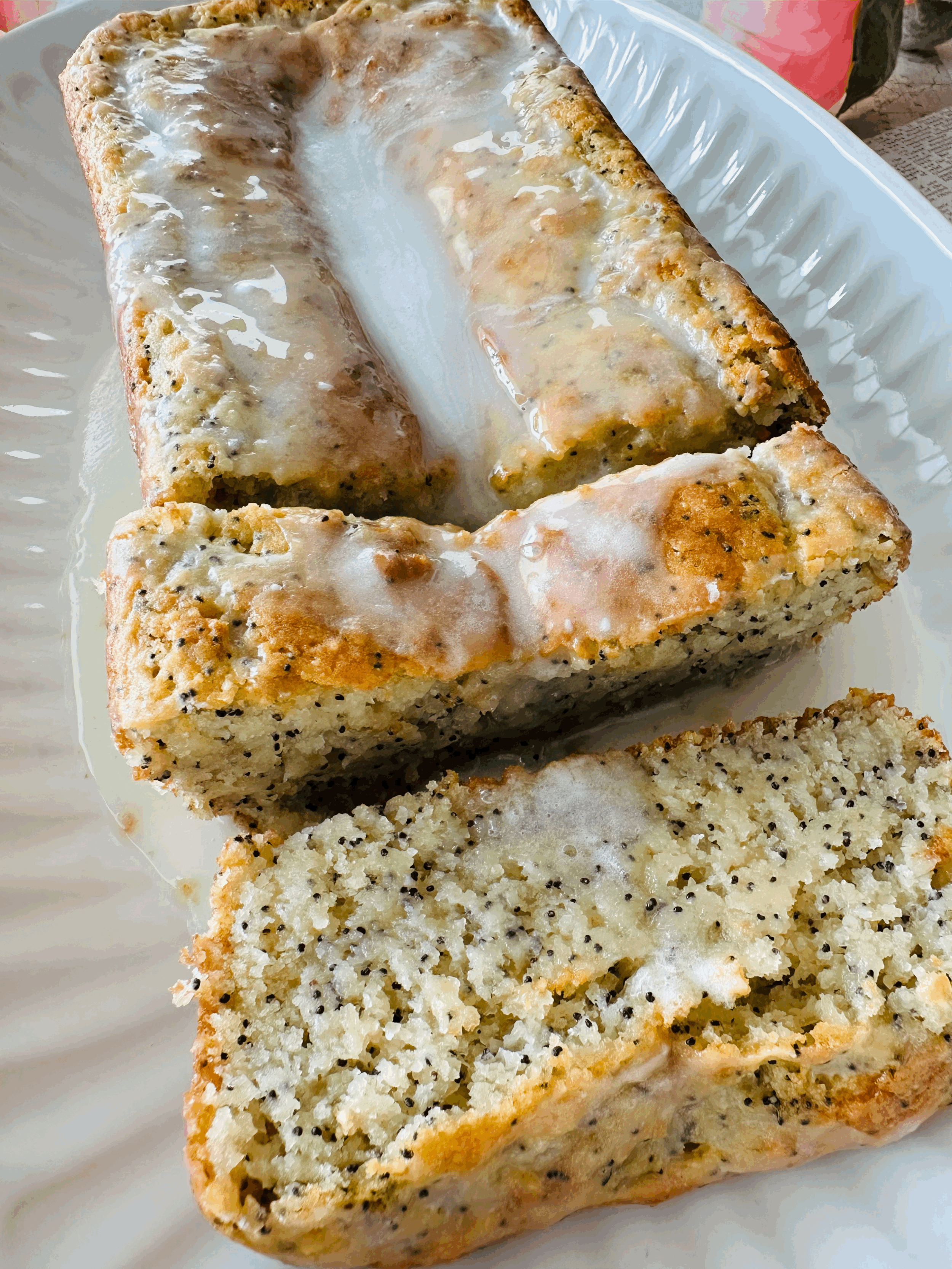 Sunken Almond Poppy Seed Bread