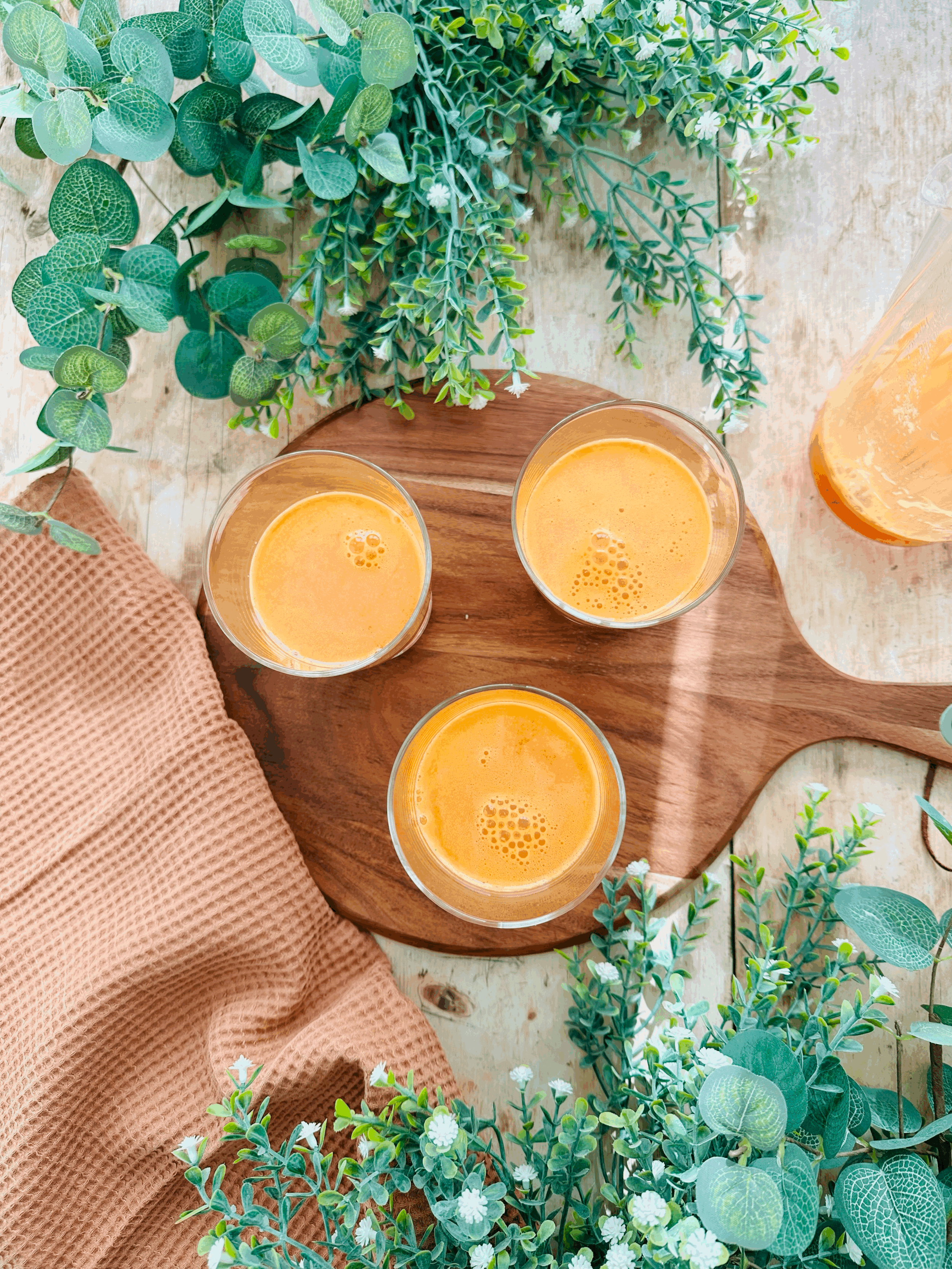 Fresh “Orange” Fruit &amp; Veggie Juice