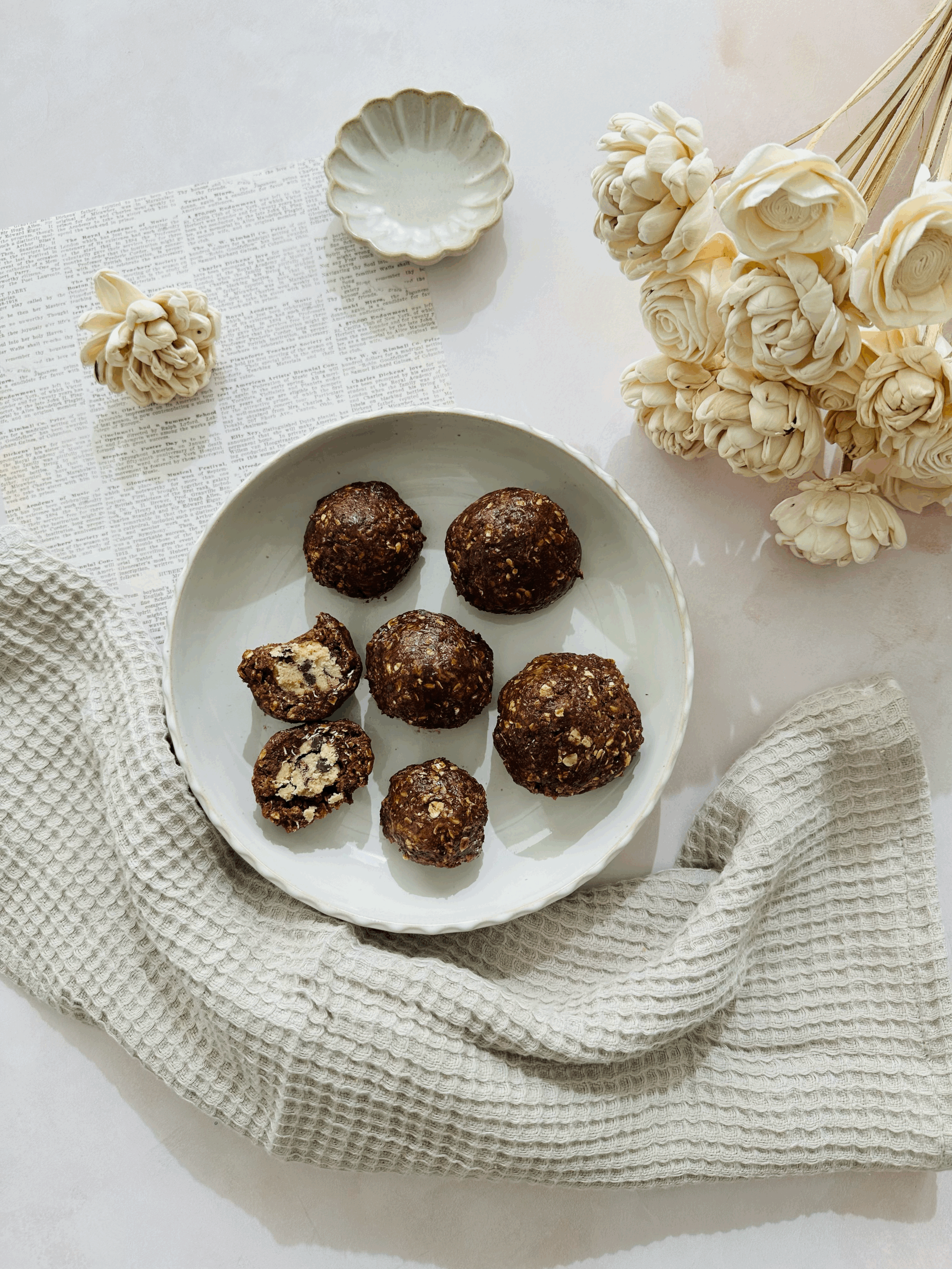 Chocolate Brownie Cookie Dough Protein Bites