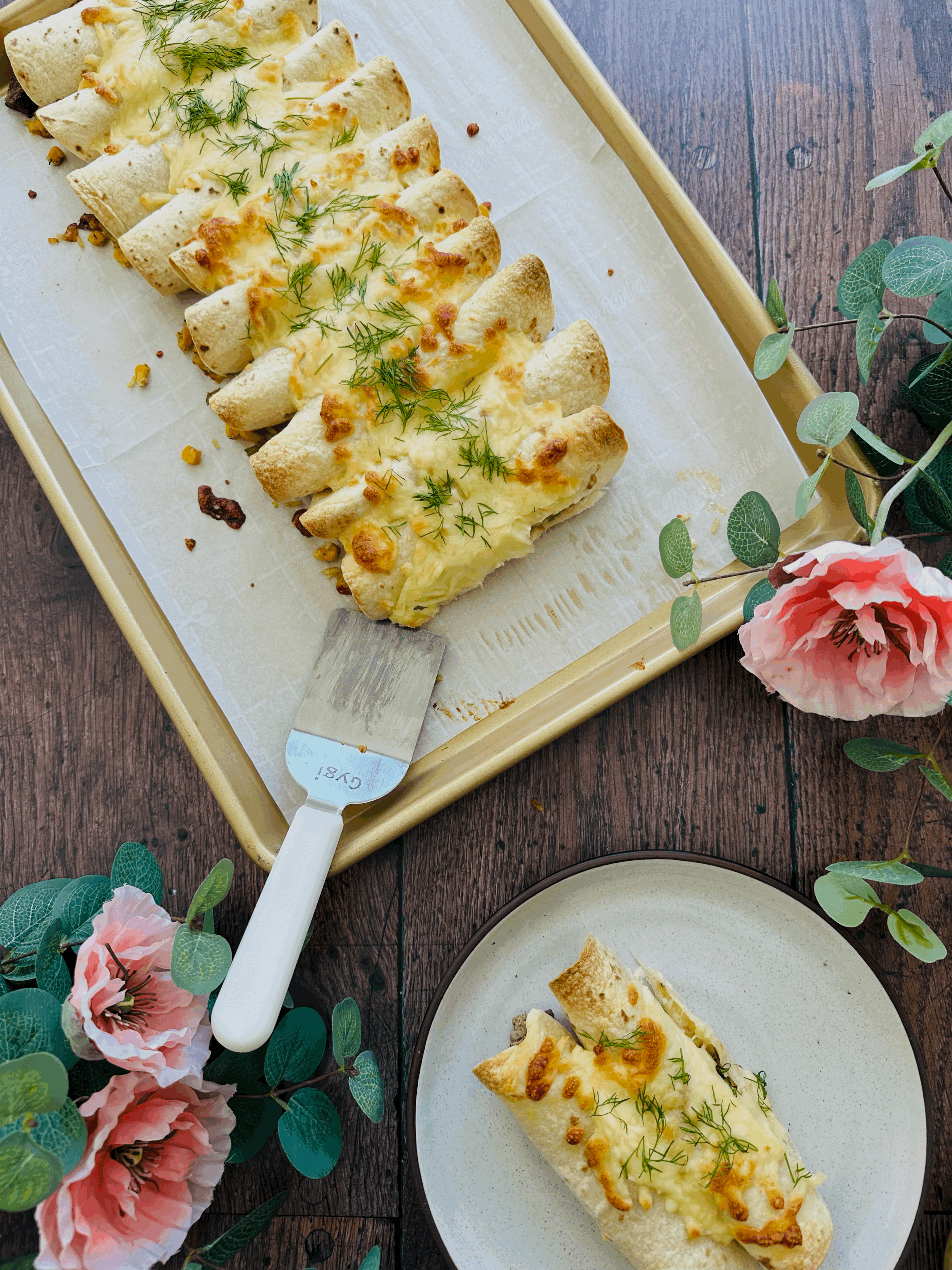 Cheesy Cilantro Lime Beef &amp; Rice Taquitos (Easy 30-Minute Dinner)