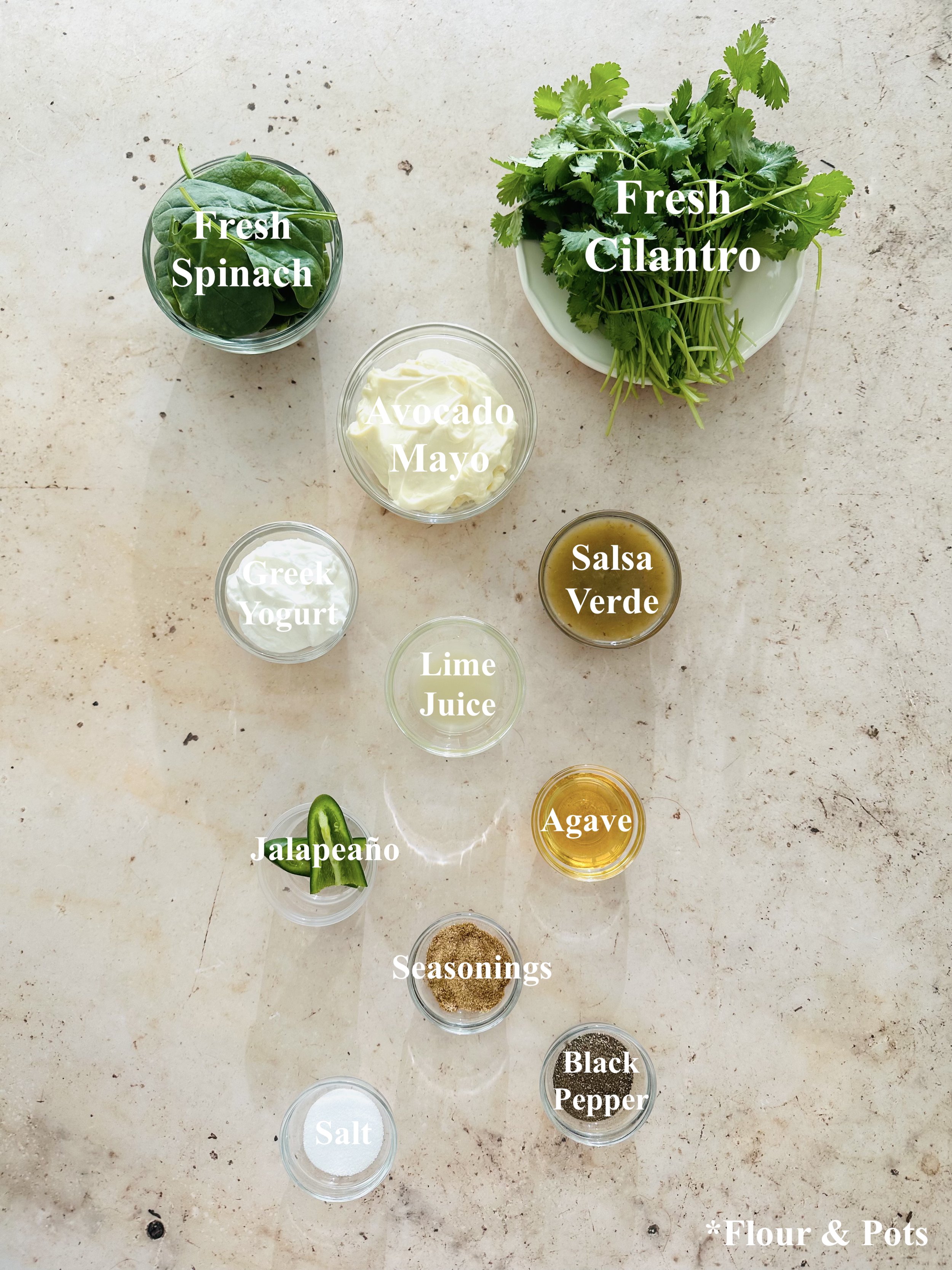 Go-to Jalapeño Cilantro Sauce Ingredients