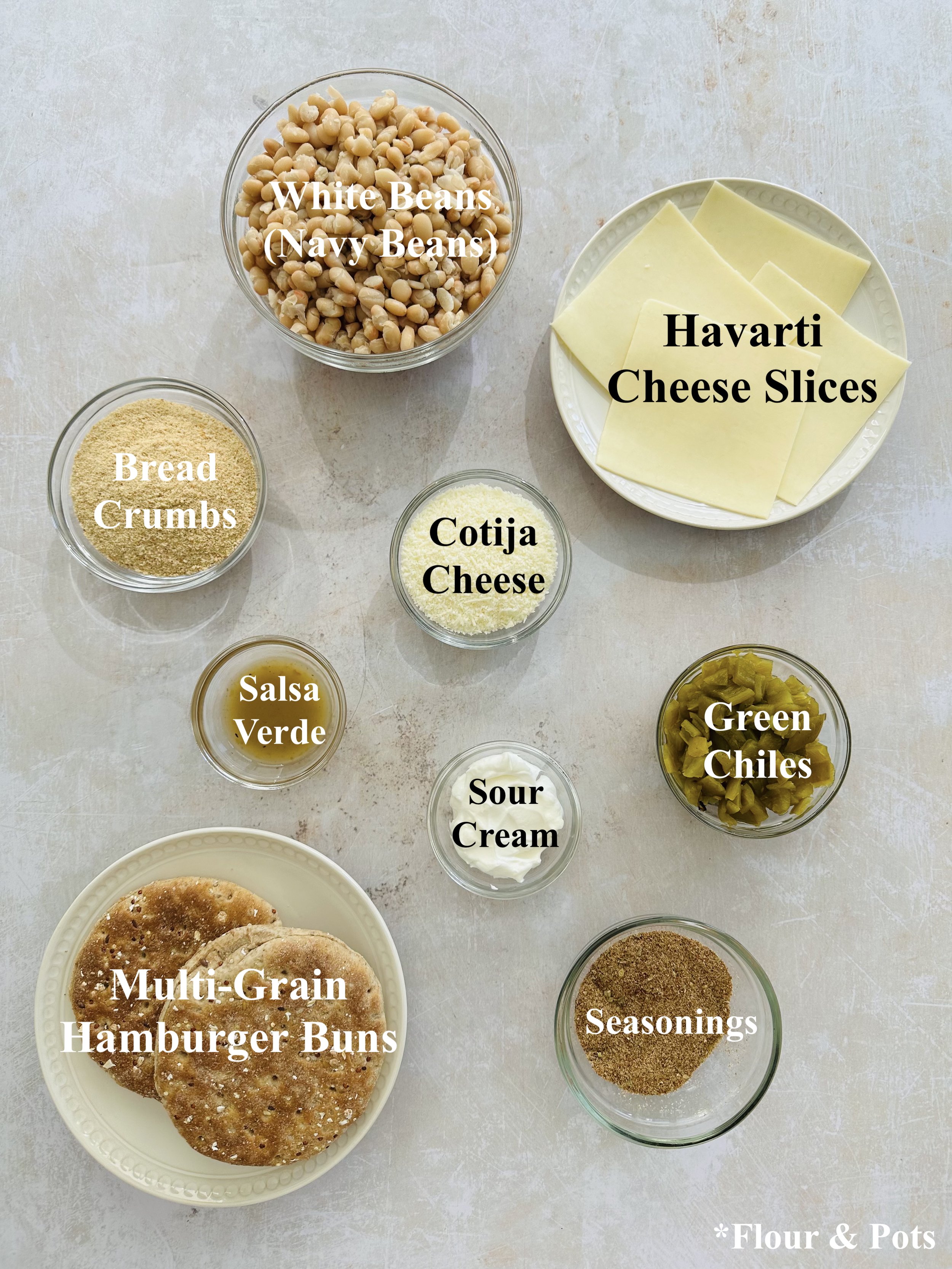 White Chili Veggie Burgers Ingredients
