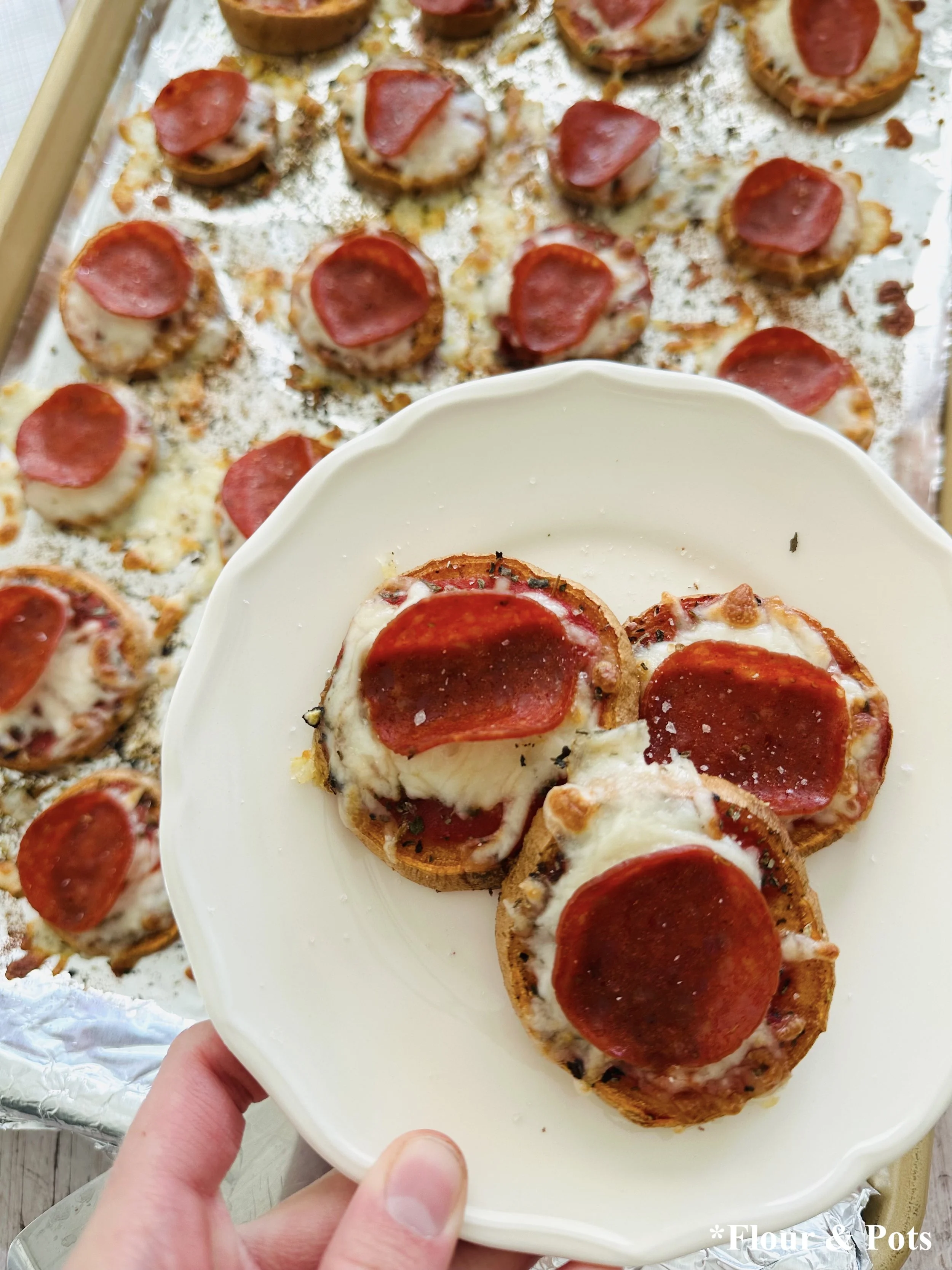 Sweet Potato Pepperoni Pizza Bites