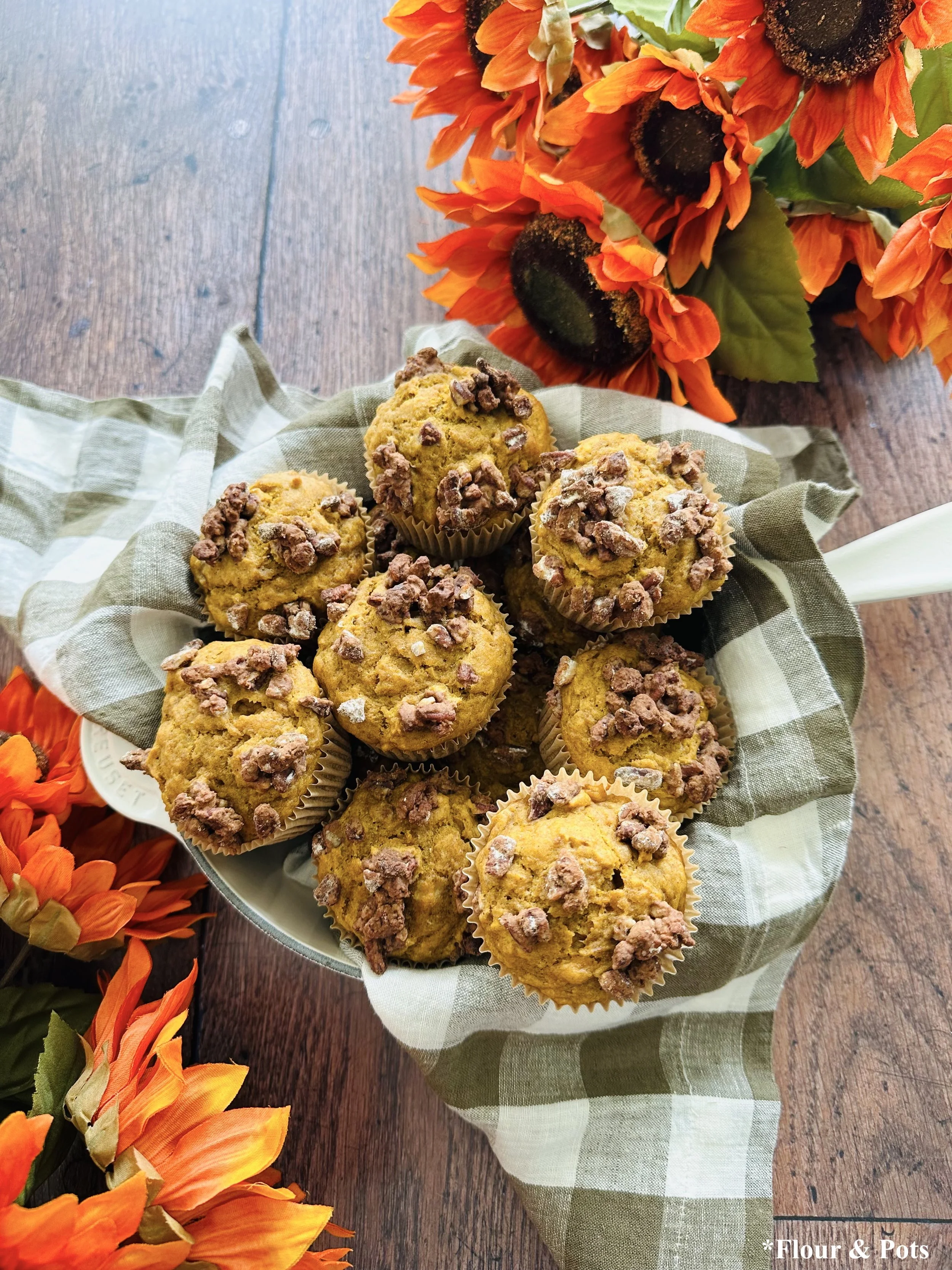 Warm Fall Pumpkin Banana Muffins