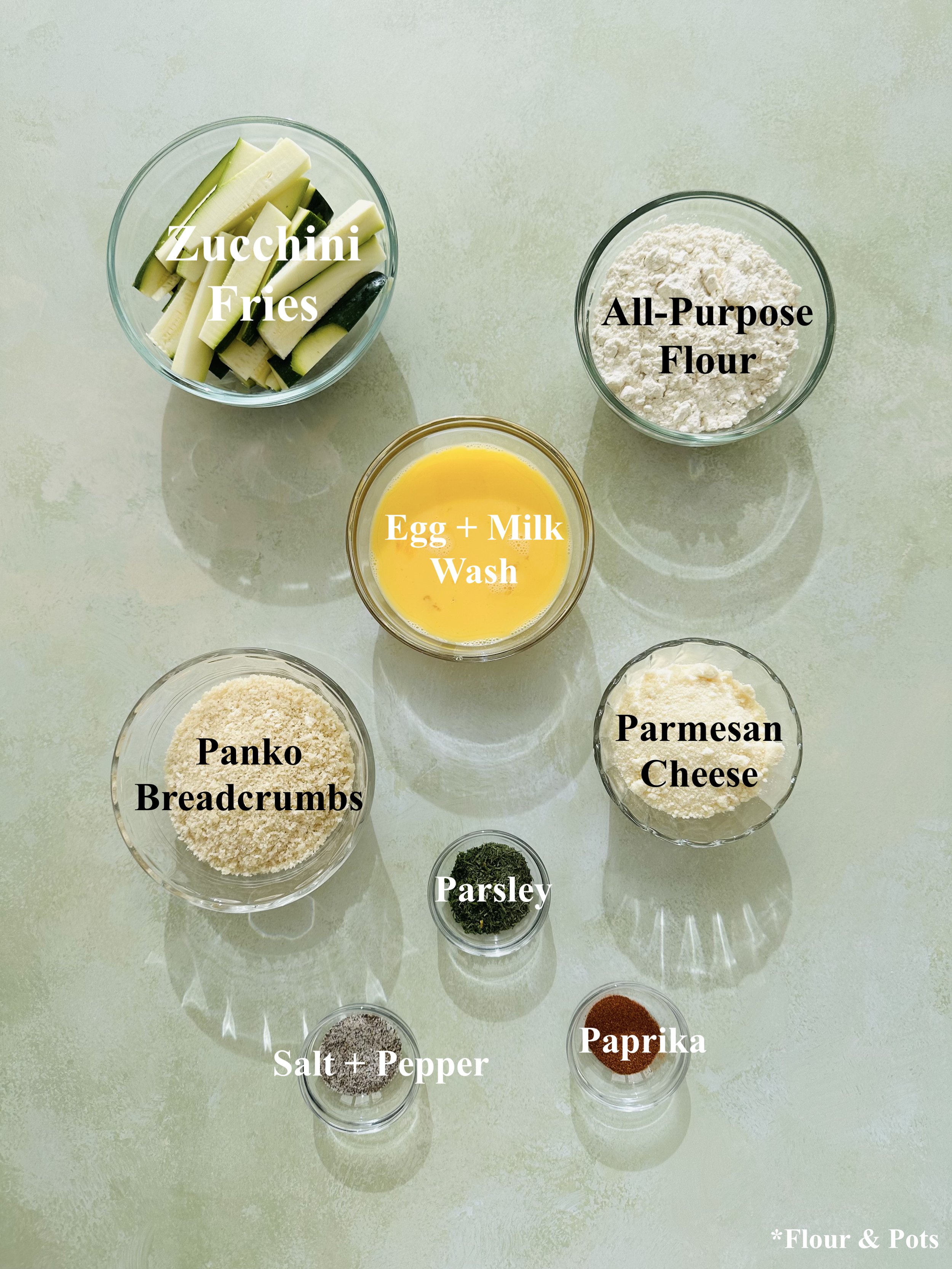 Baked Zucchini Fries Ingredients