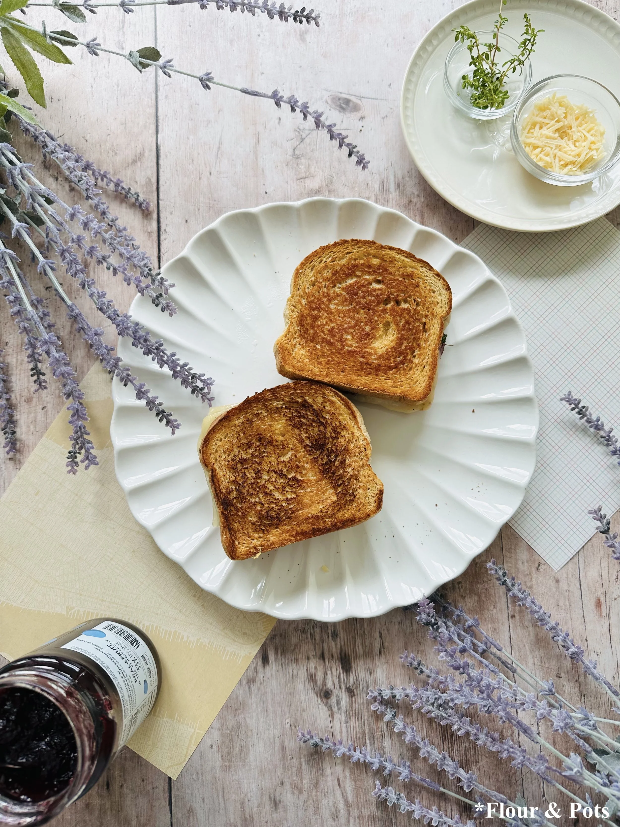 Parisian Picnic Style Grilled Cheese