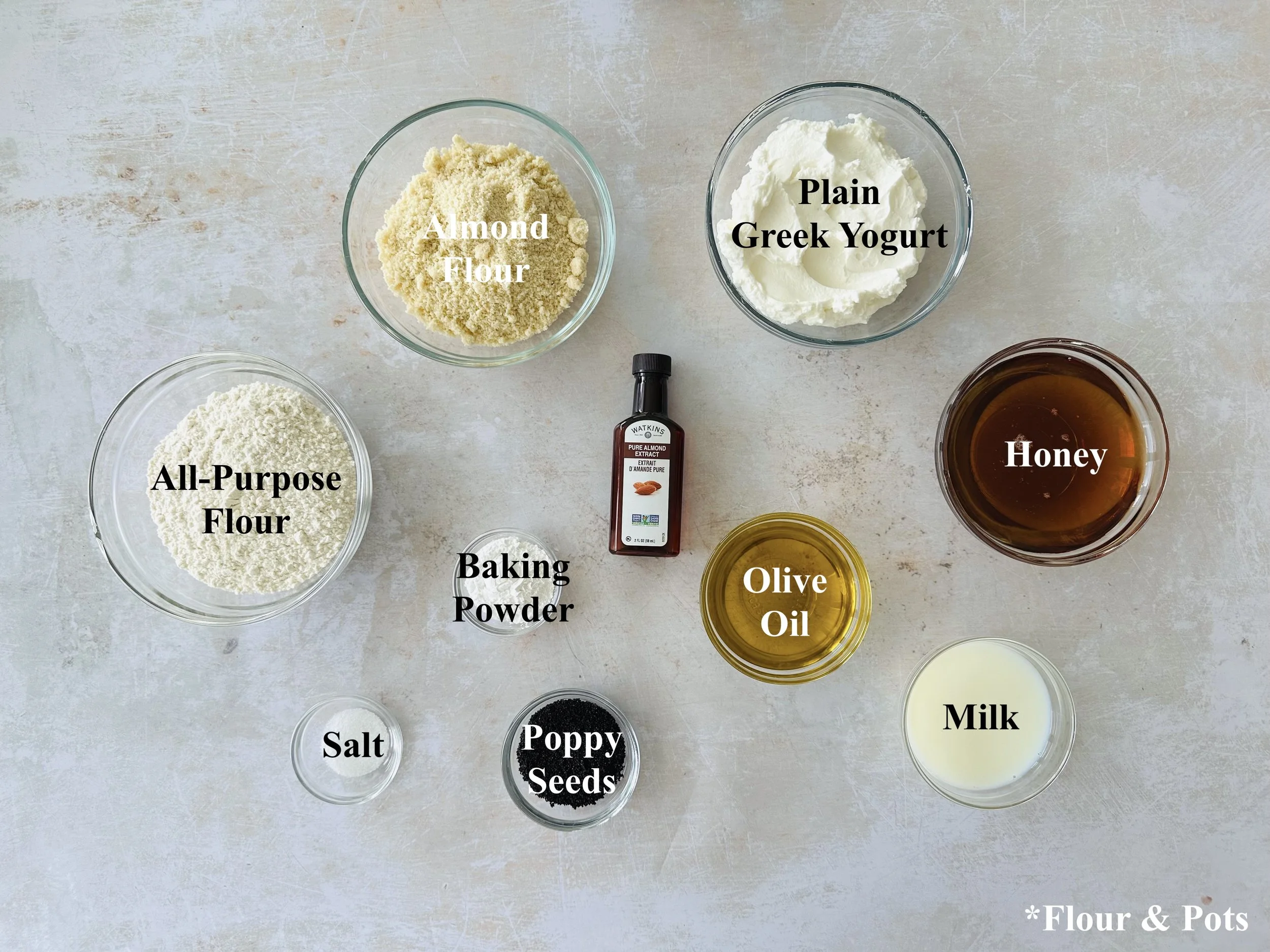 Almond poppy seed bread ingredients