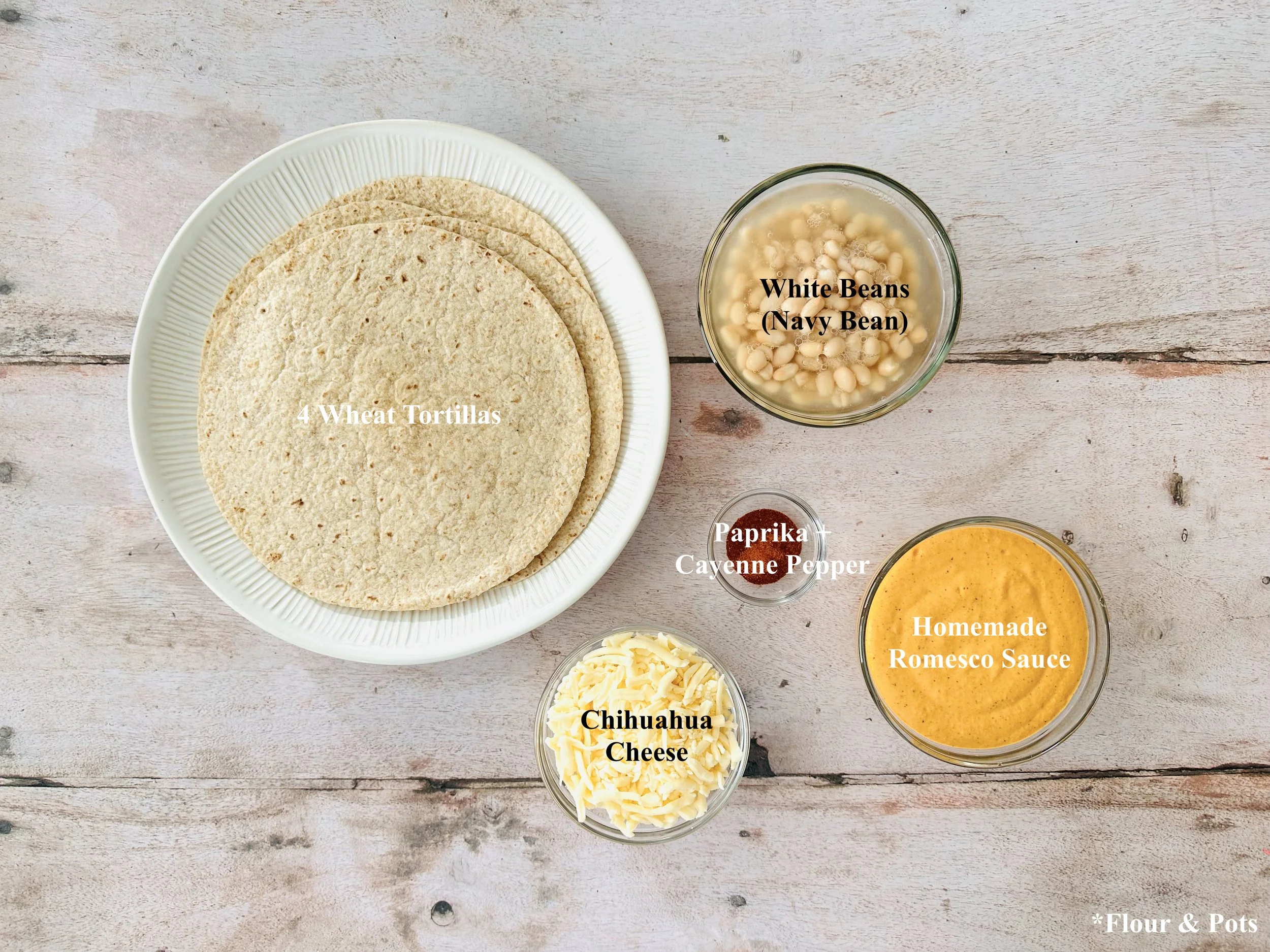 Spanish-Style Creamy Romesco Vegetarian Enchiladas Ingredients