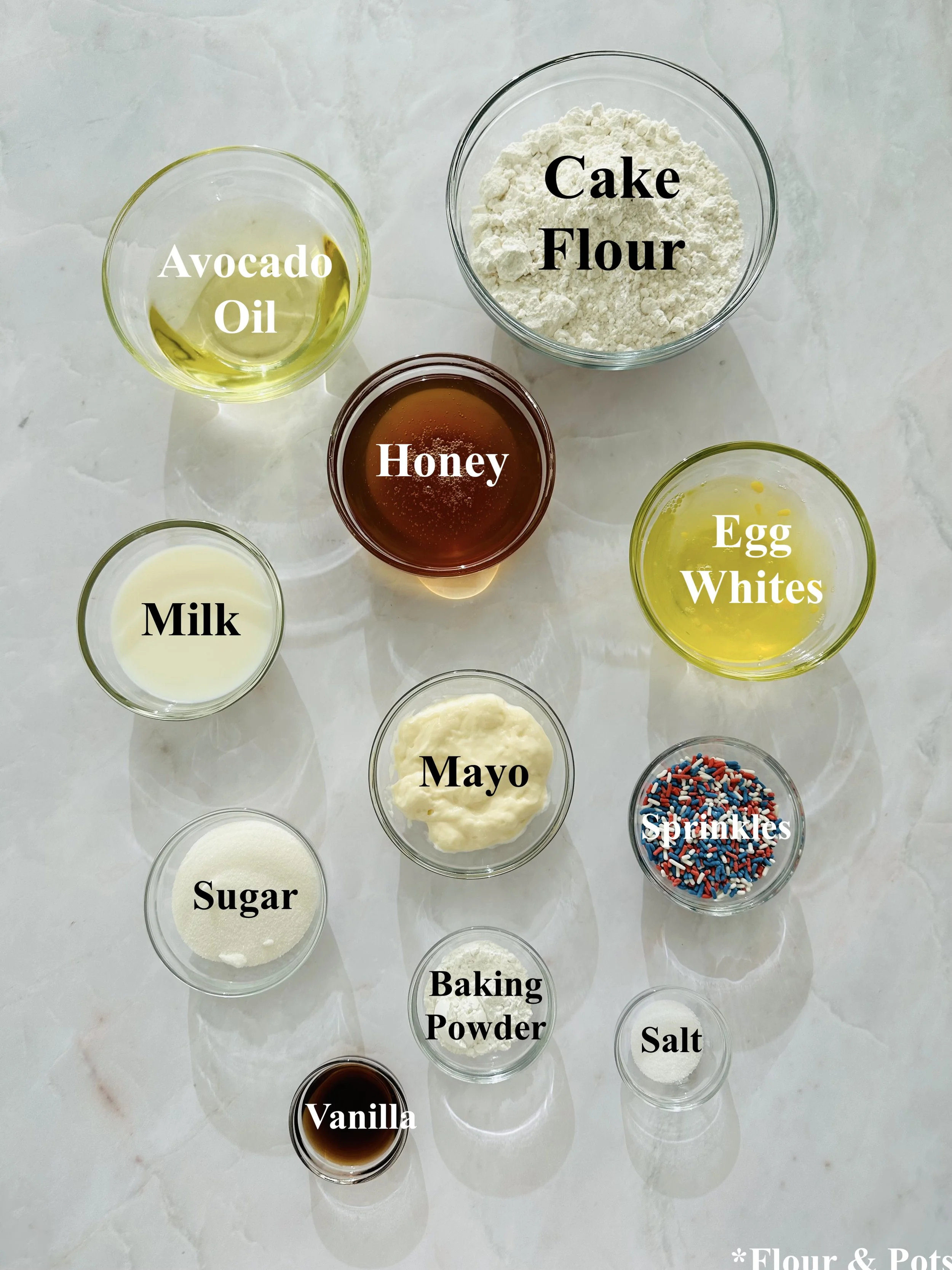 Celebration Sprinkle Cake Jars Ingredients