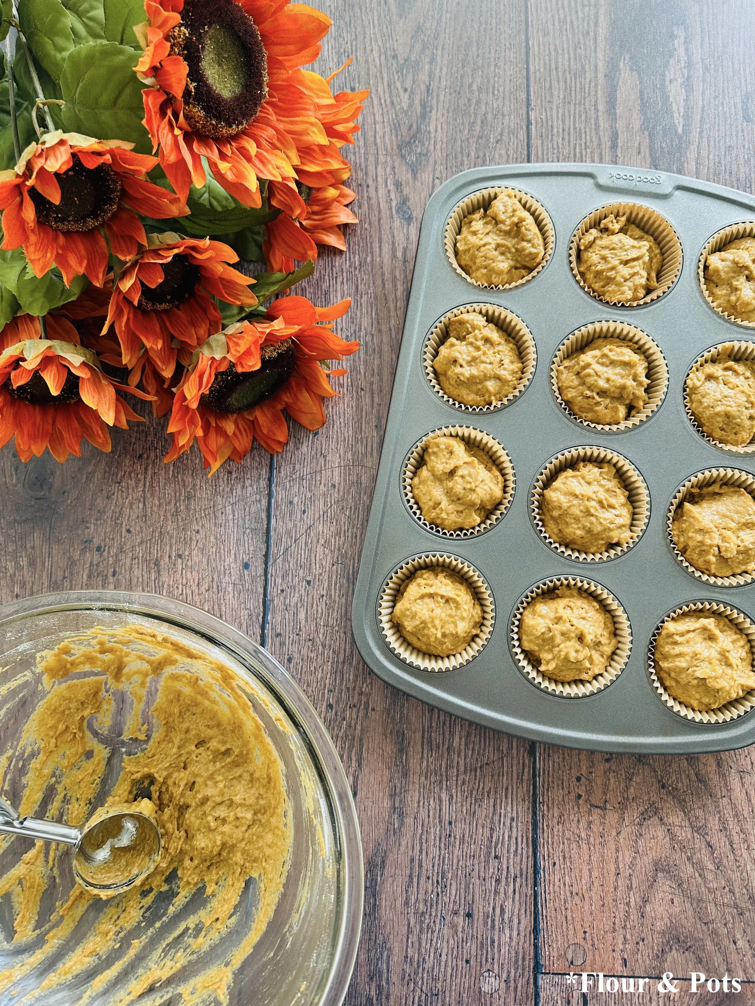 Banana Pumpkin Pecan Cinnamon Muffins