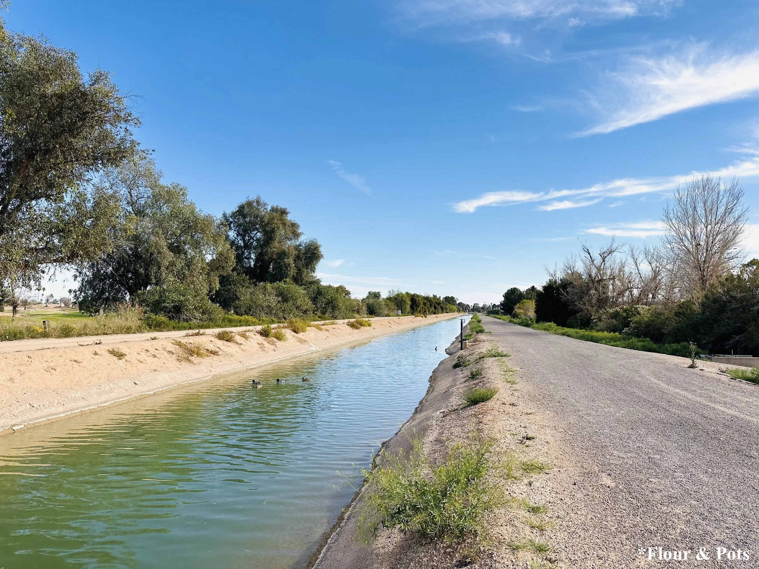 Canal in Arizona - walking along the banks