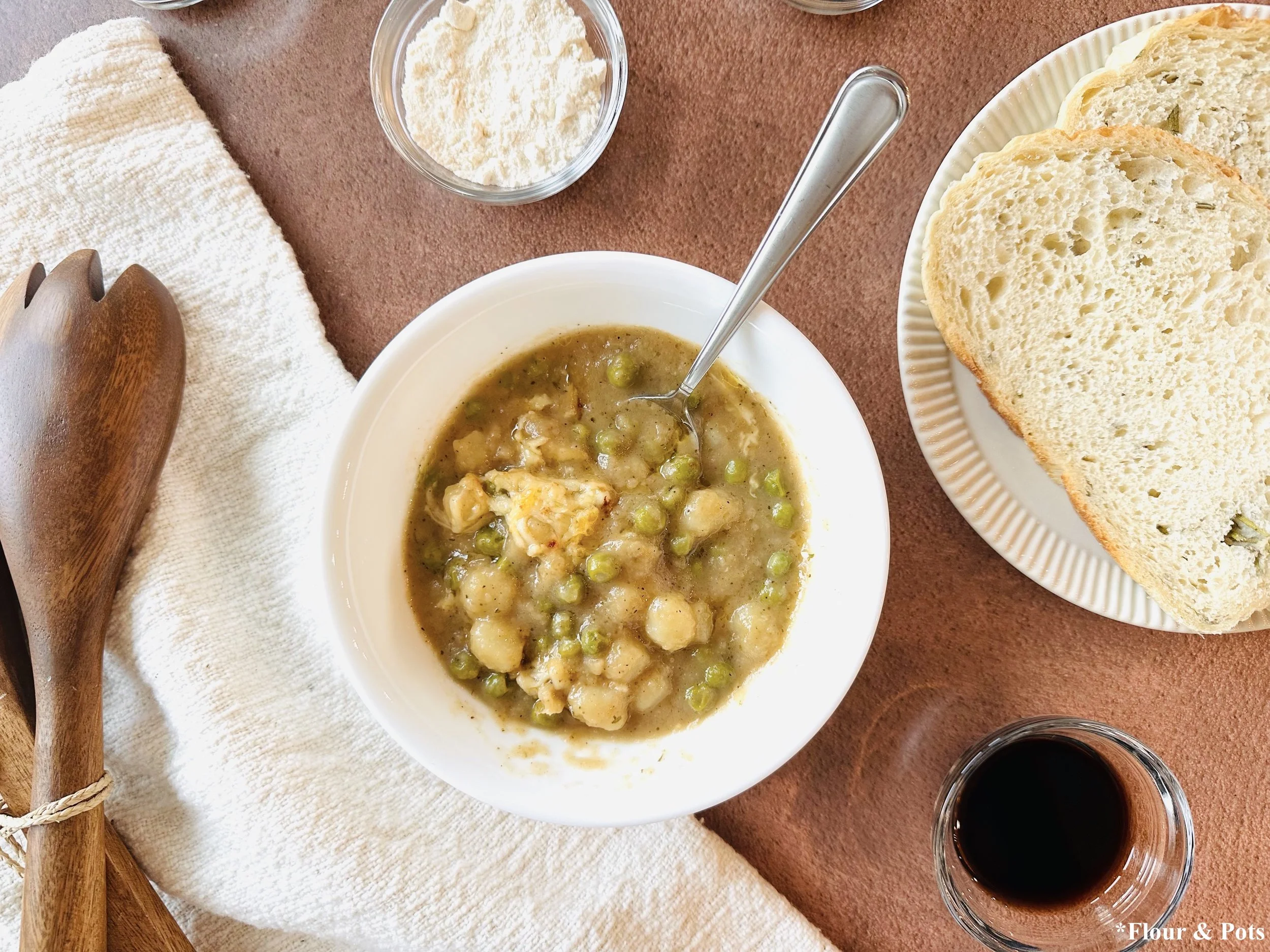 A Bowl of Creamy French Onion Gnocchi Soup