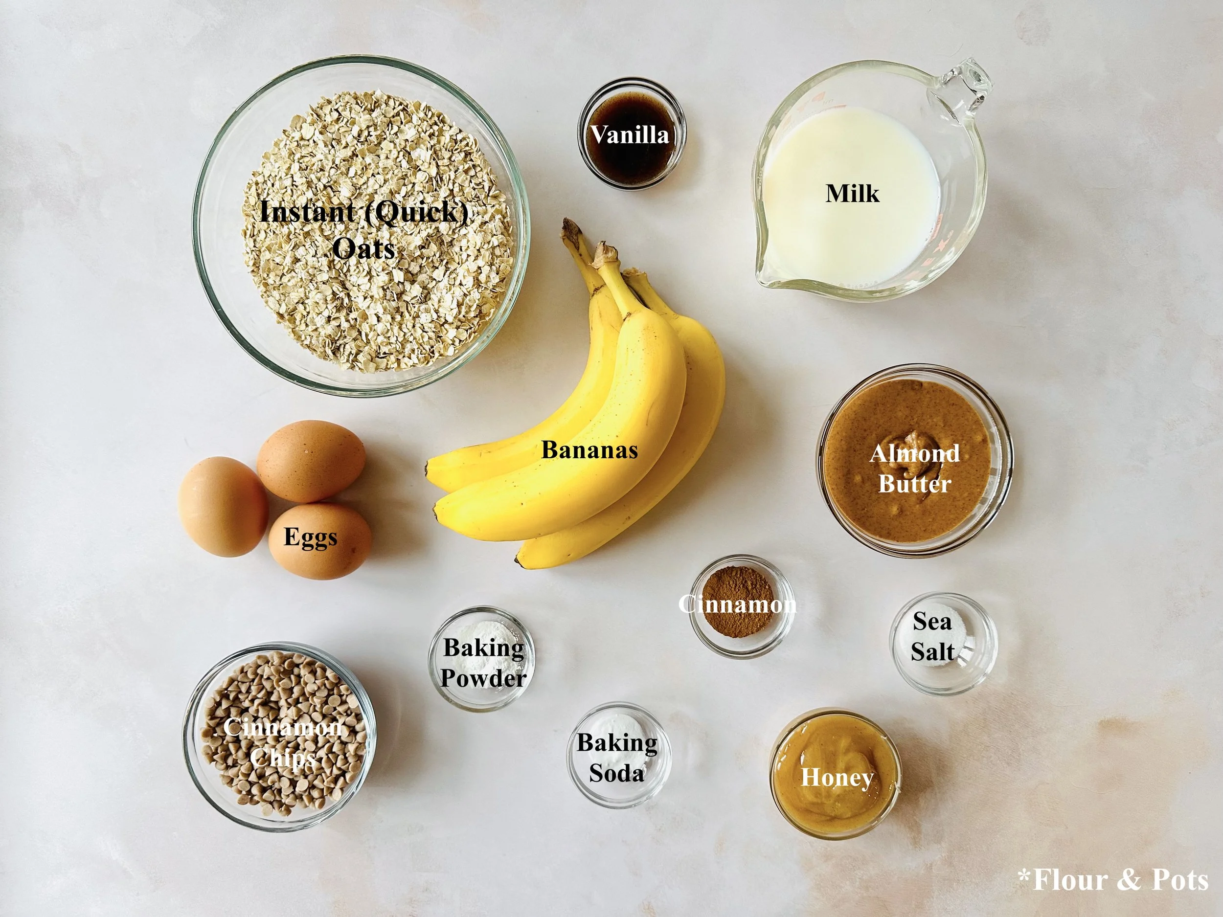 Healthy Cinnamon Roll Blended Oatmeal Breakfast Cake Ingredients