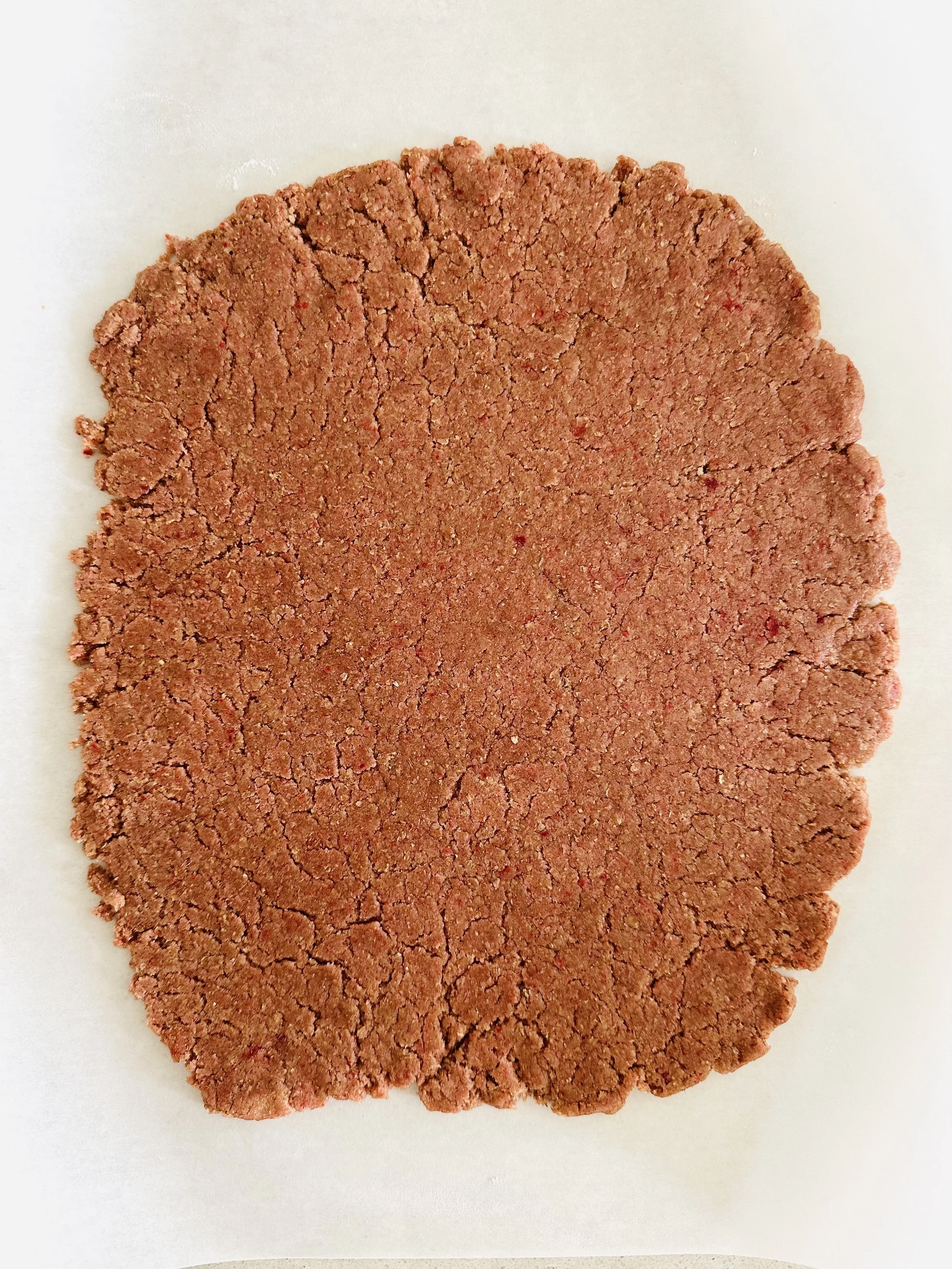 Strawberry Cardamom Homemade Graham Crackers - Dough Roughly Rolled Out