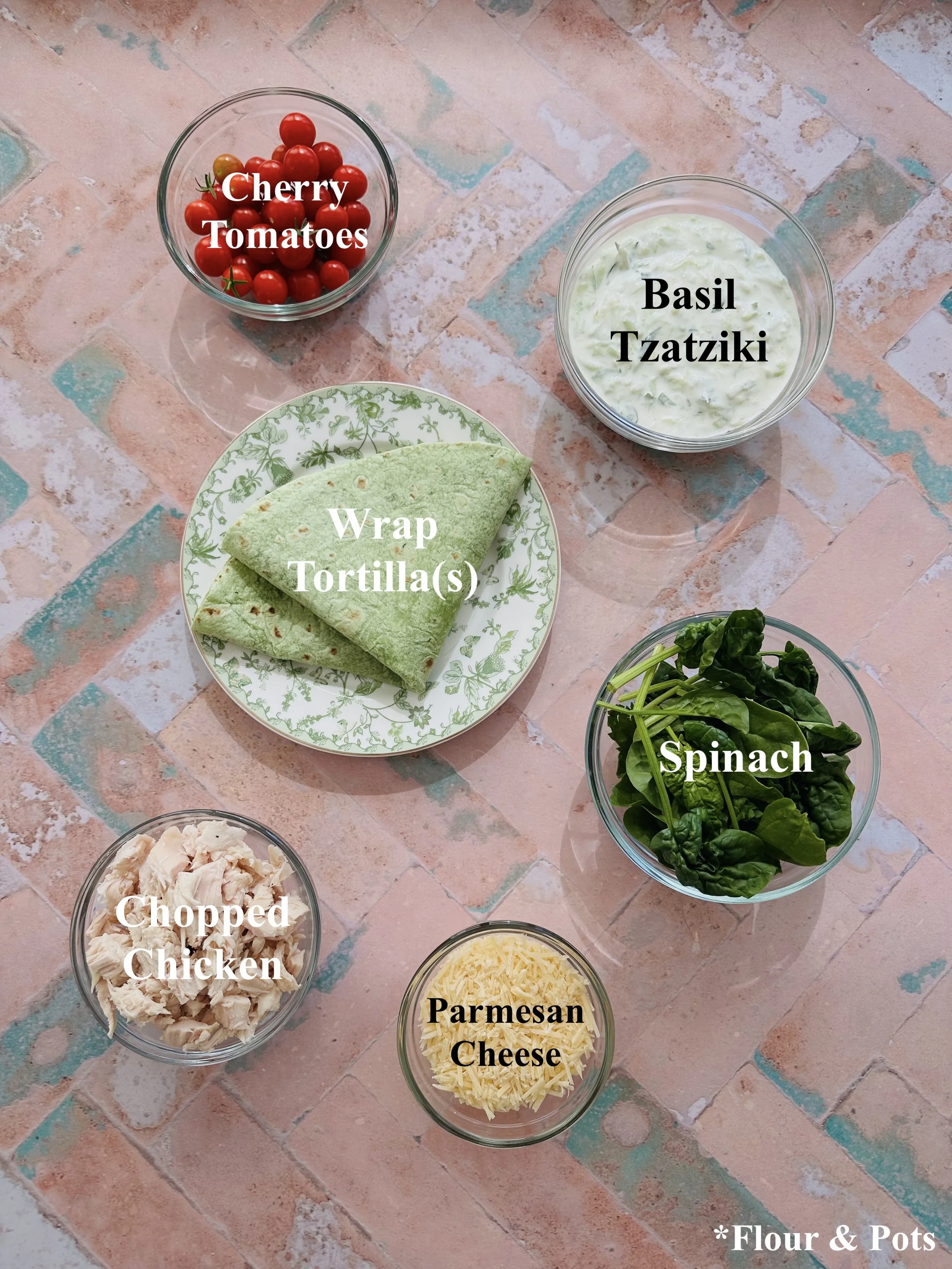 Tuscan Basil Chicken Wrap Ingredients