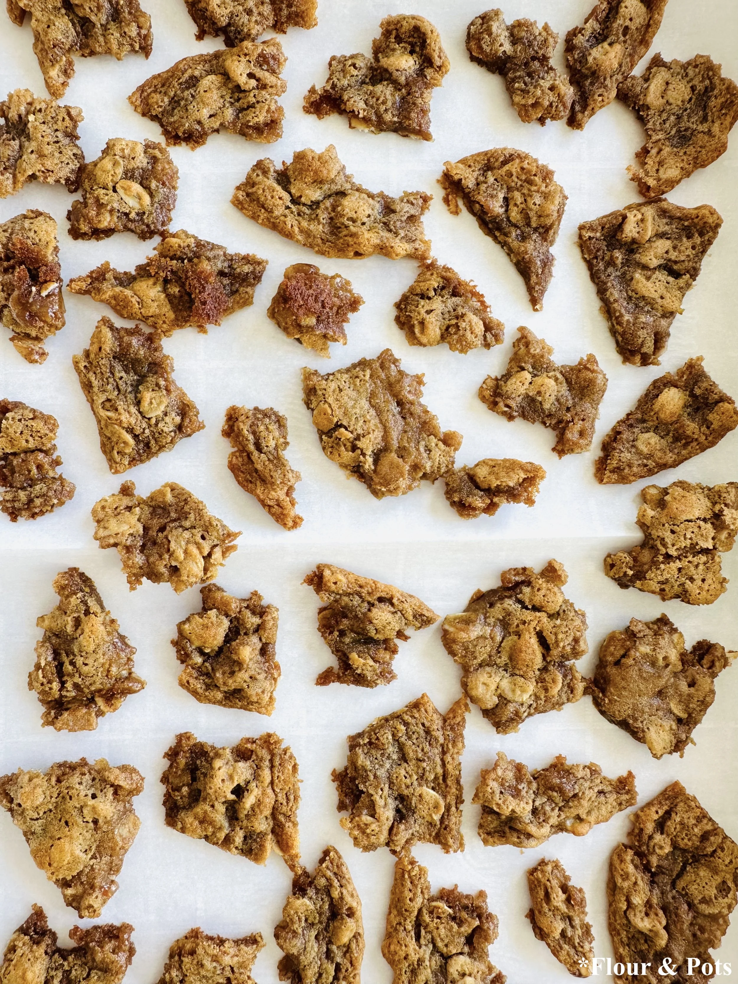 Oatmeal Gingerbread Cookie Pieces for an Ice Cream Mix-in