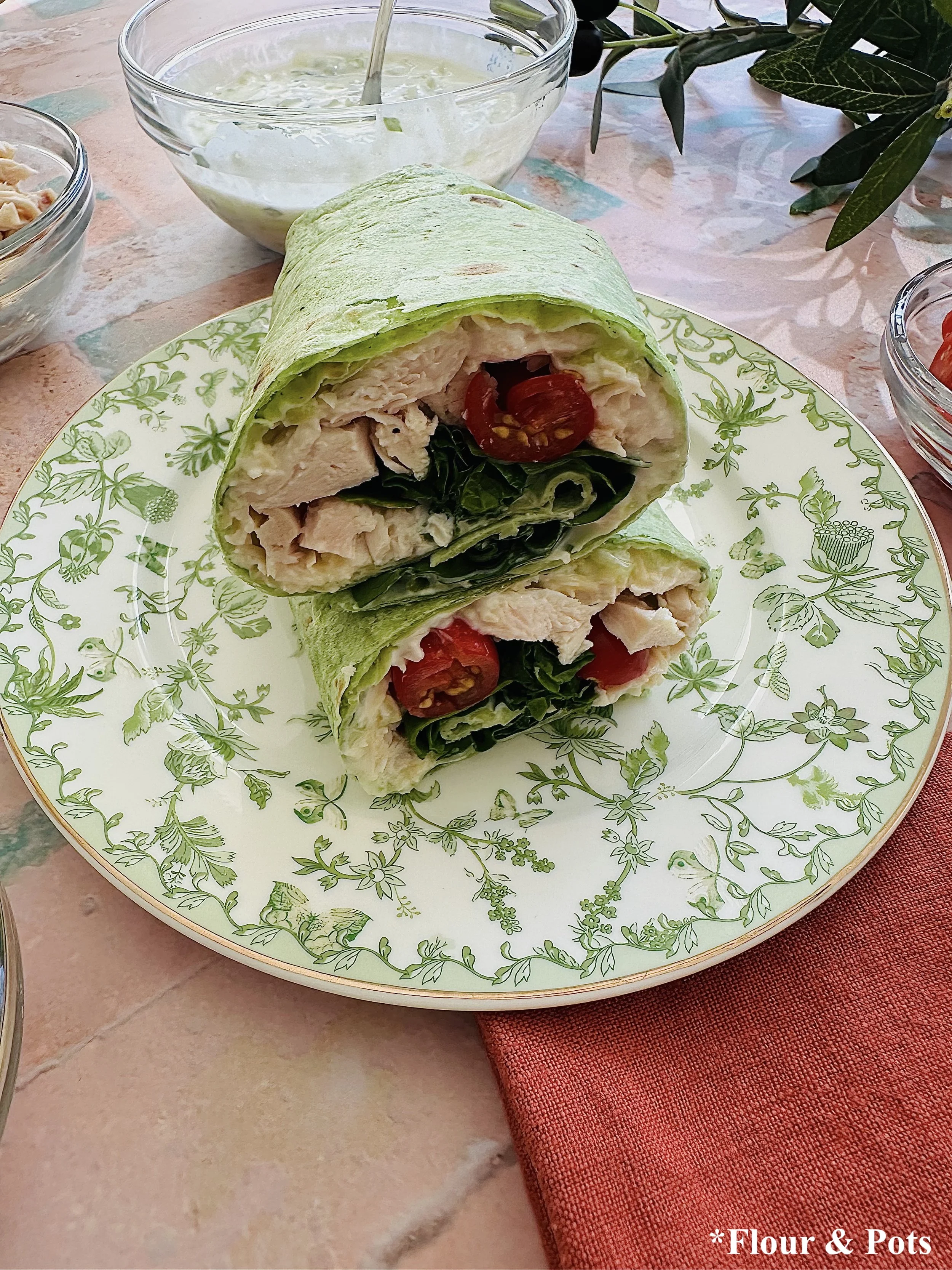 Tuscan Chicken Wrap