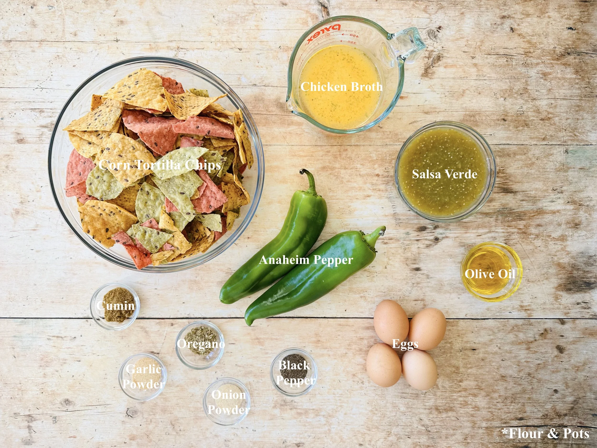Ingredients For Chilaquiles Verdes (Gluten Free & 25-minutes)