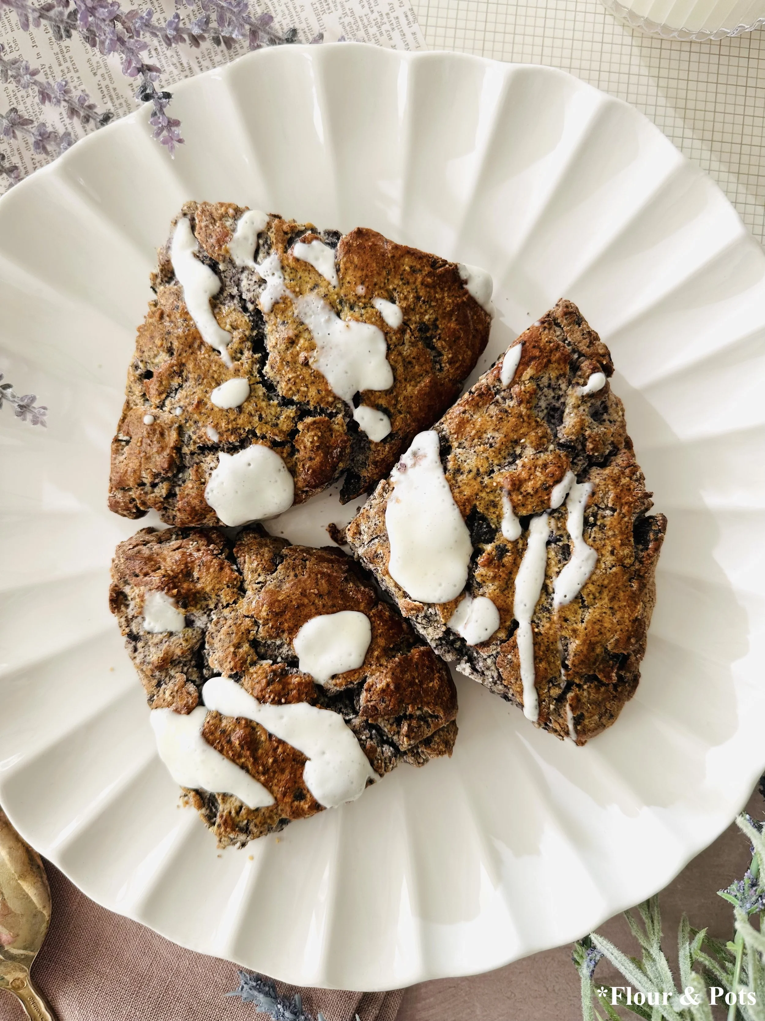 Blueberry Scones Close-Up
