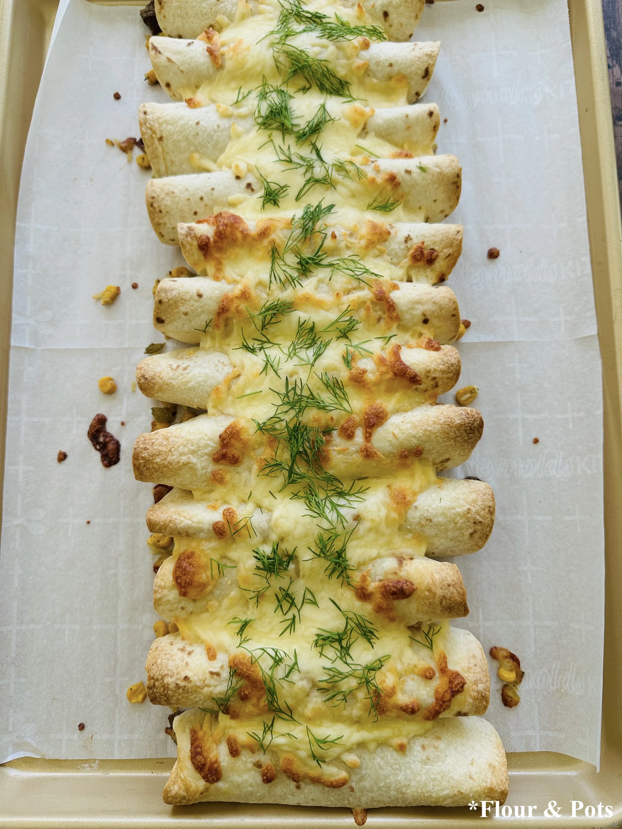 Cheesy Beef Baked Taquitos