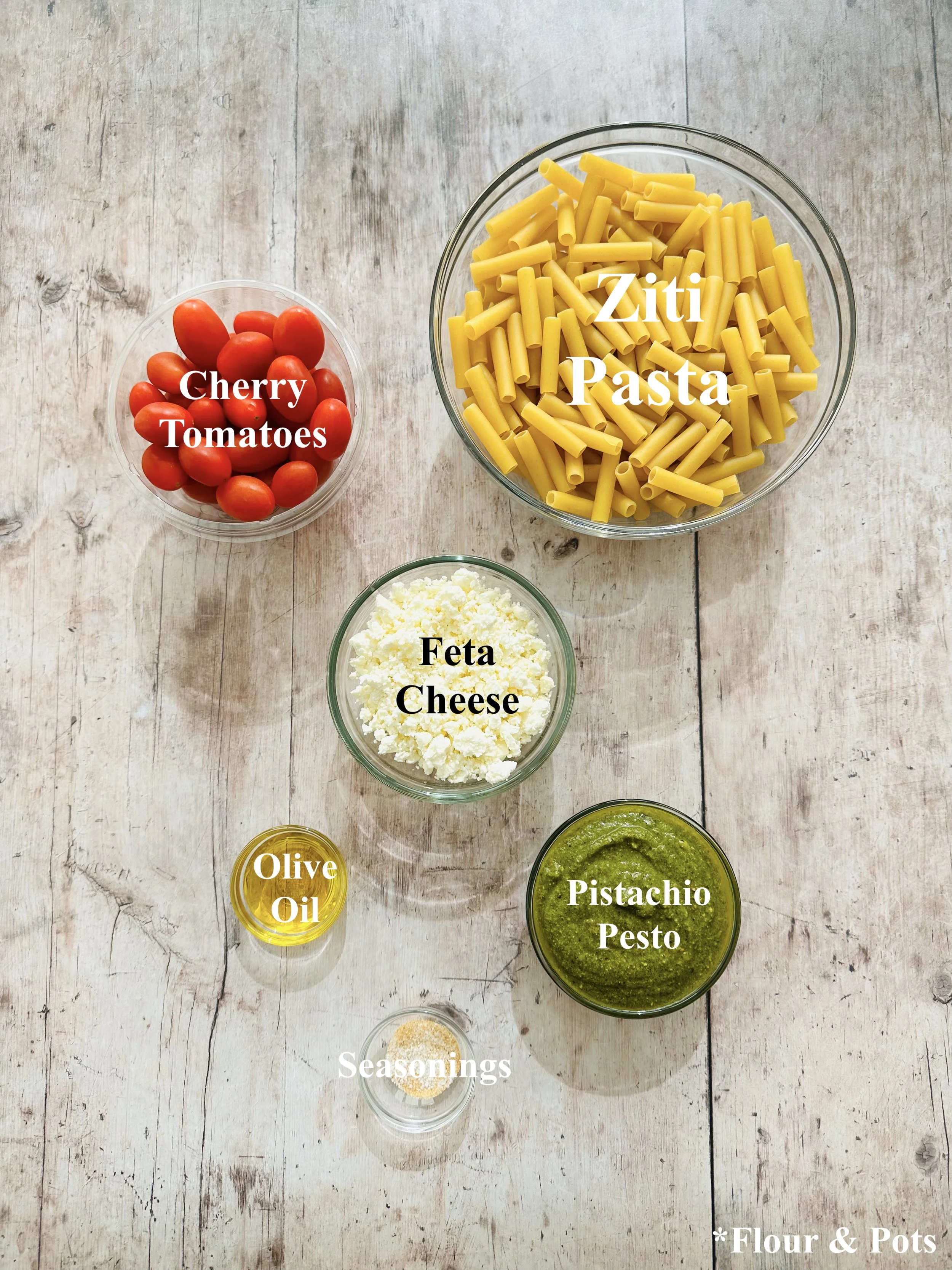Easy Italian Summer Pasta Bake Ingredients
