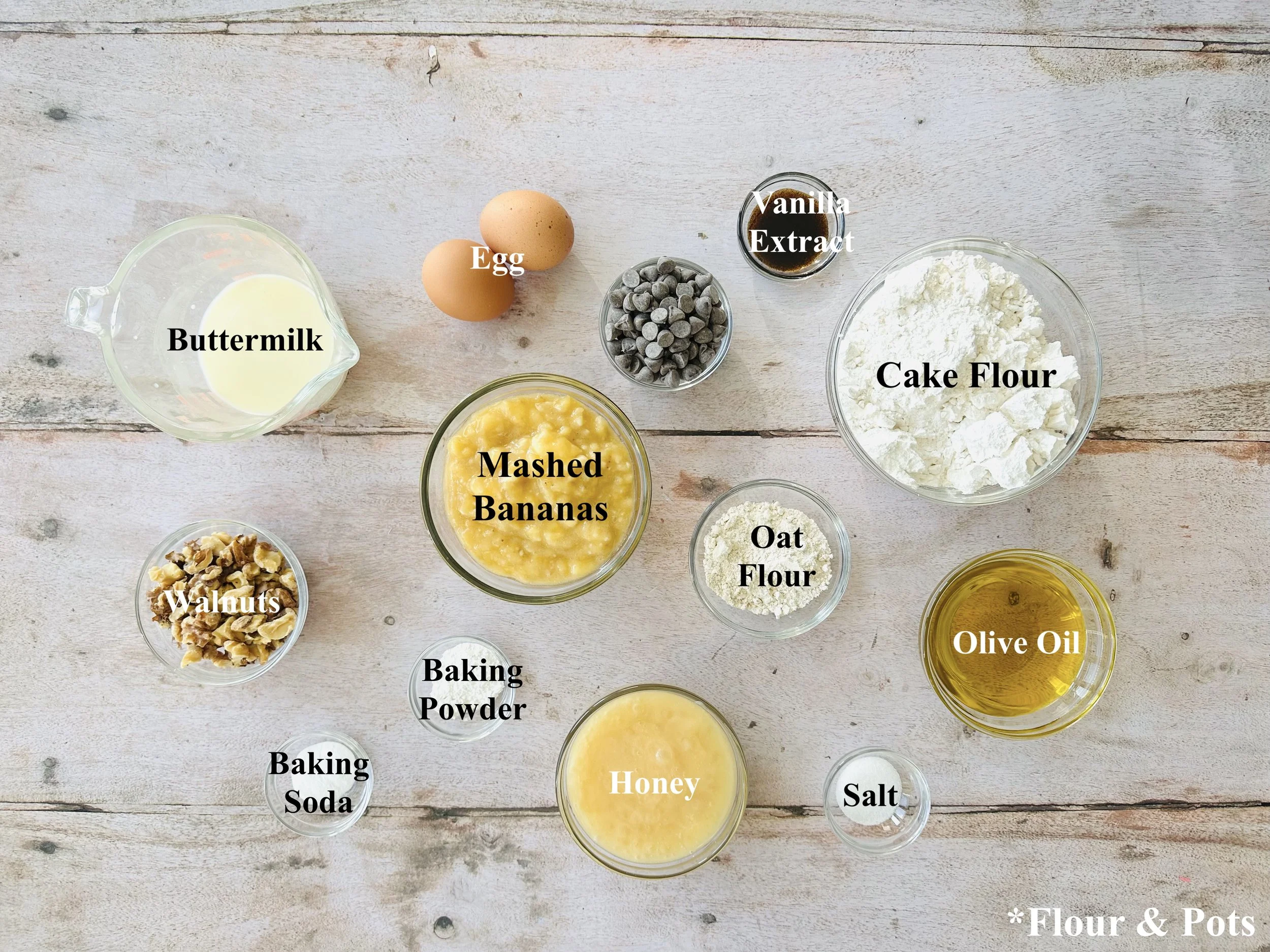 Chunky Monkey Banana Muffins Ingredients