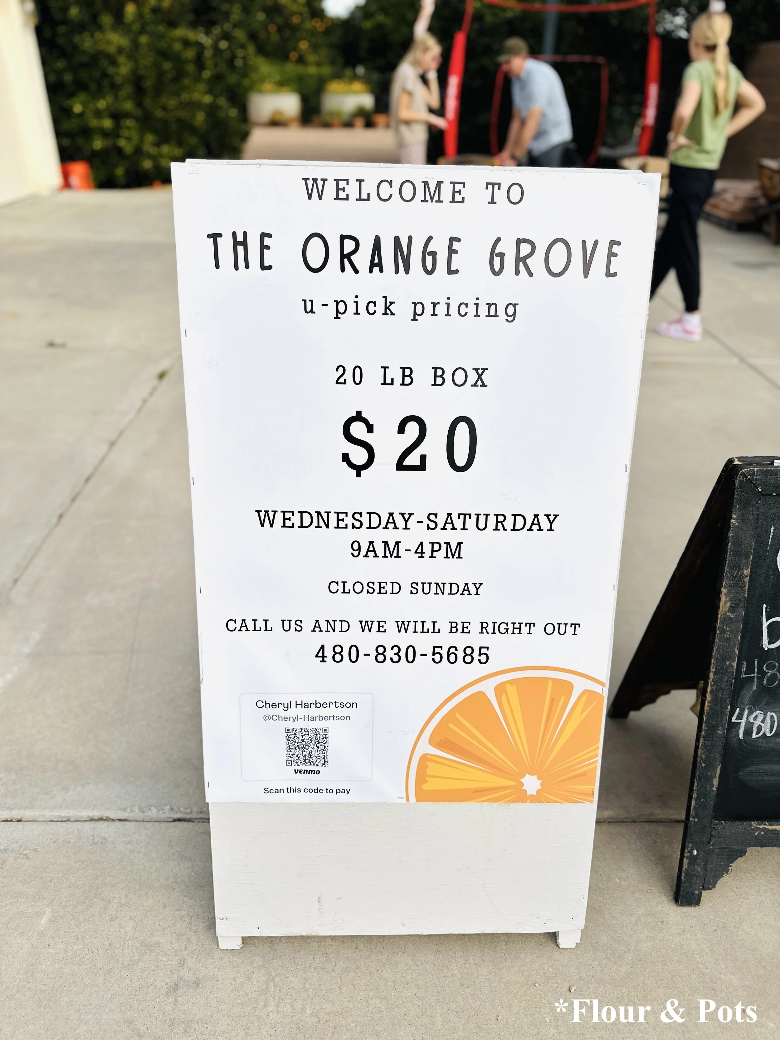 Pick Fresh Citrus - Price Sign  @ The Orange Grove - Mesa, Arizona