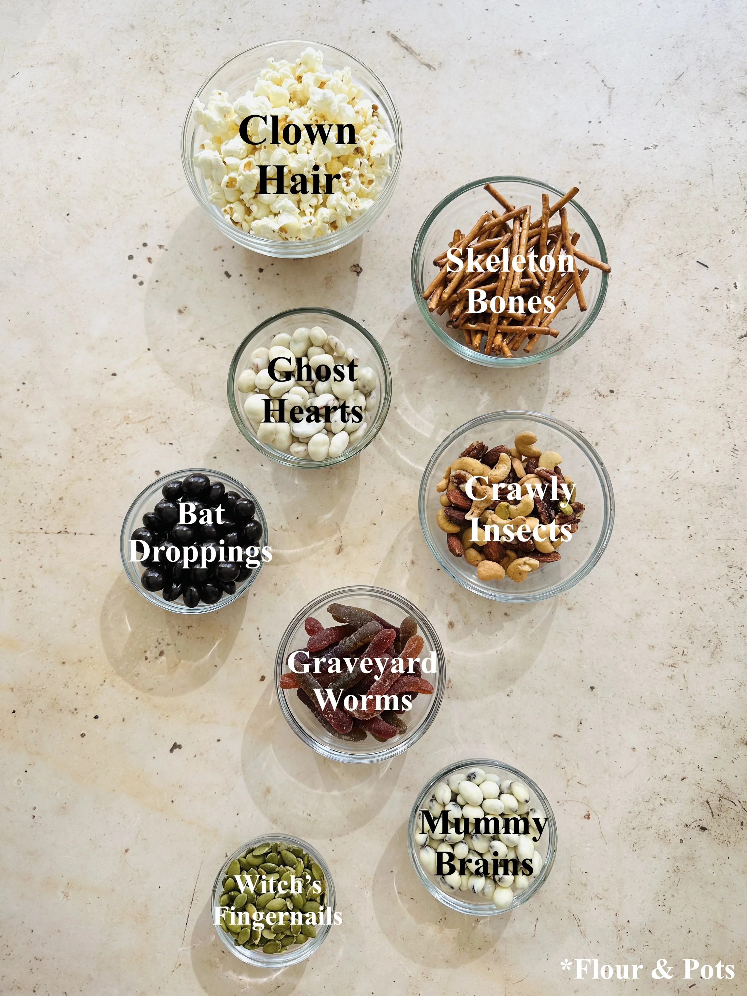 Healthy Witch’s Brew Halloween Snack Mix Ingredients