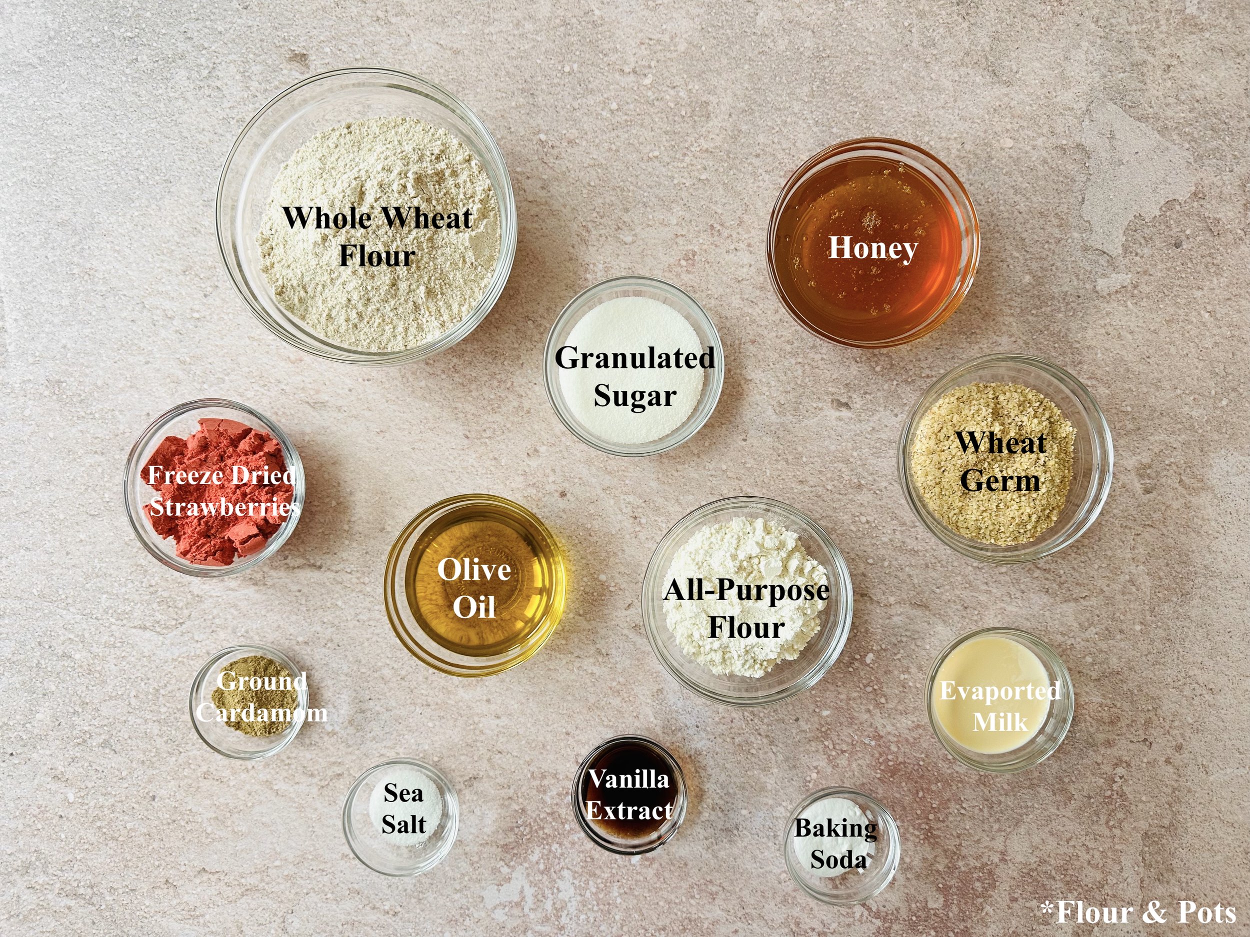 Strawberry Cardamom Homemade Graham Crackers Ingredients