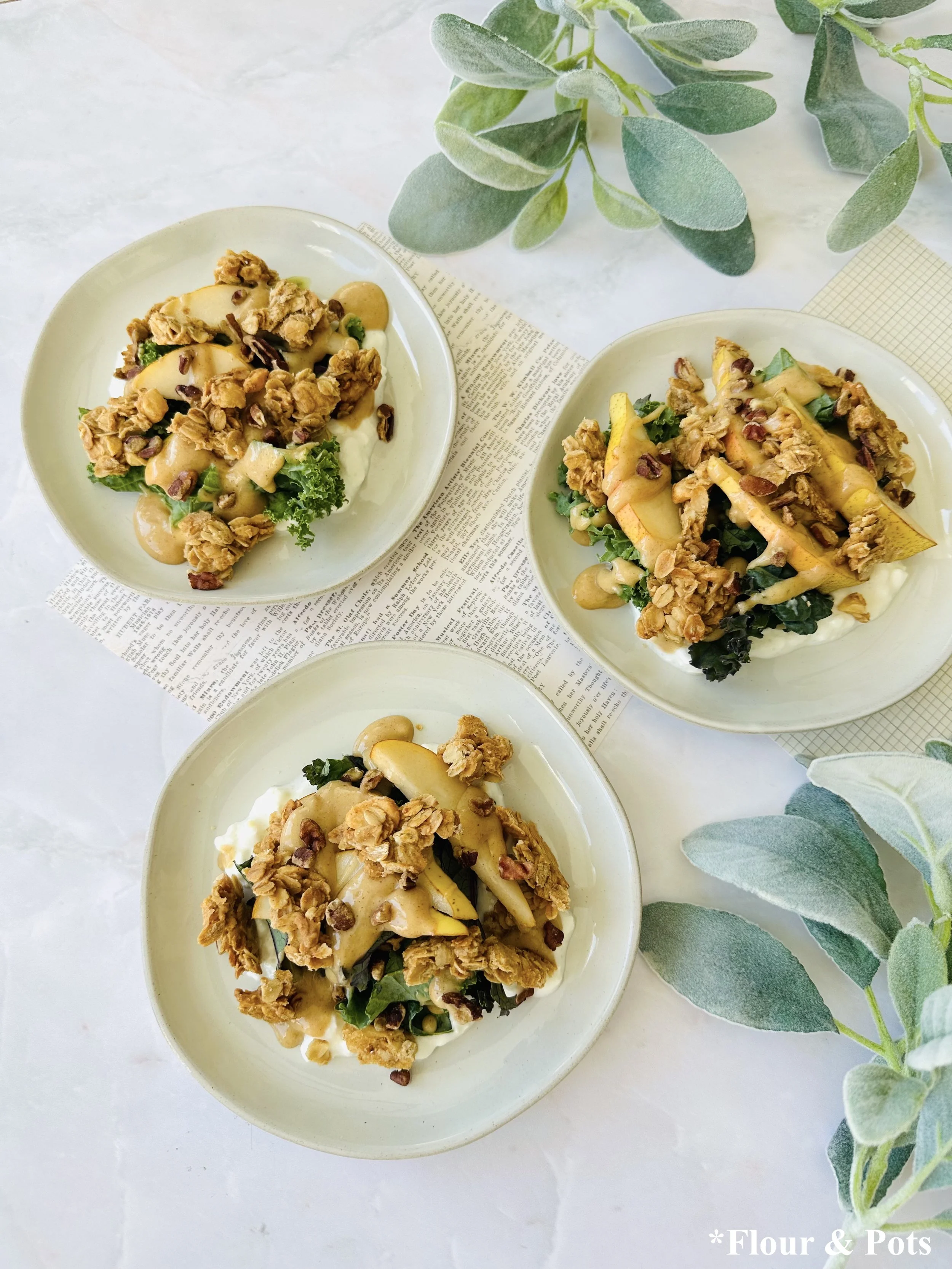 Healthy Cinnamon Pear Cottage Cheese Salad