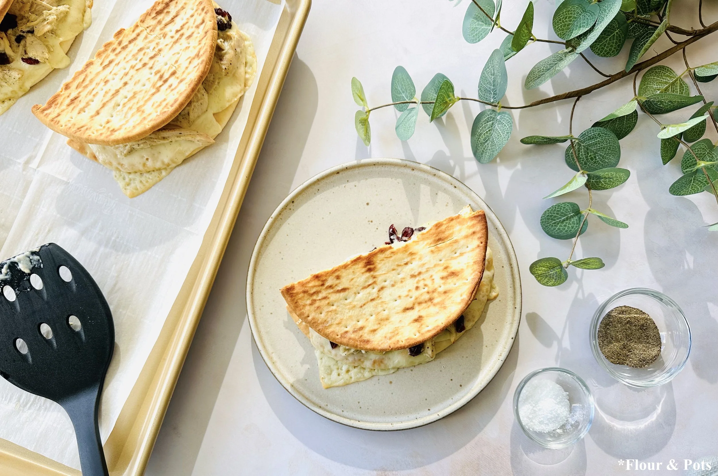 Cozy Chicken Pita Sandwich Bakes - Plated Right out of the Oven