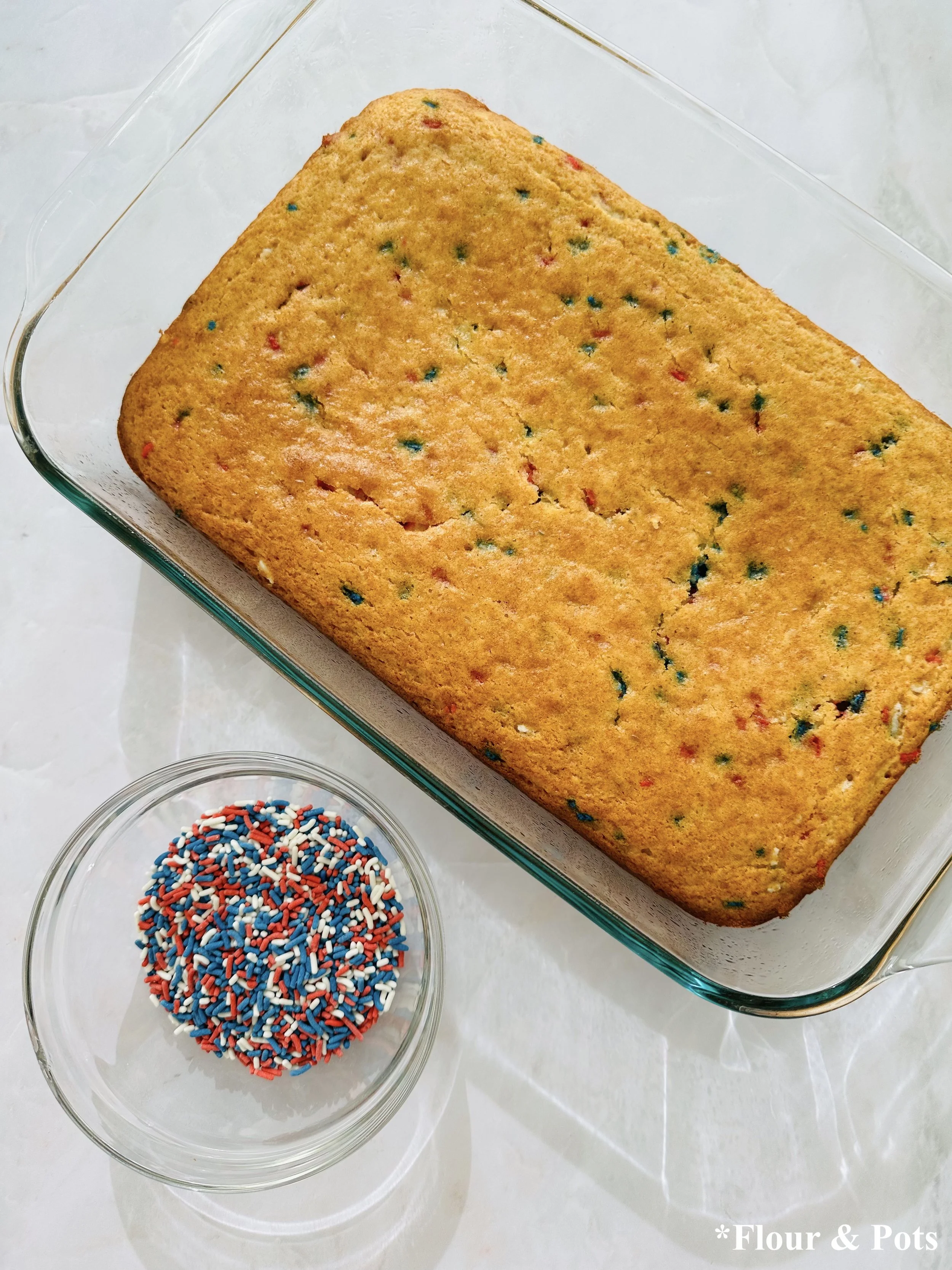 Festive sprinkle cake cups with fluffy honey sweetened cake and colorful sprinkles