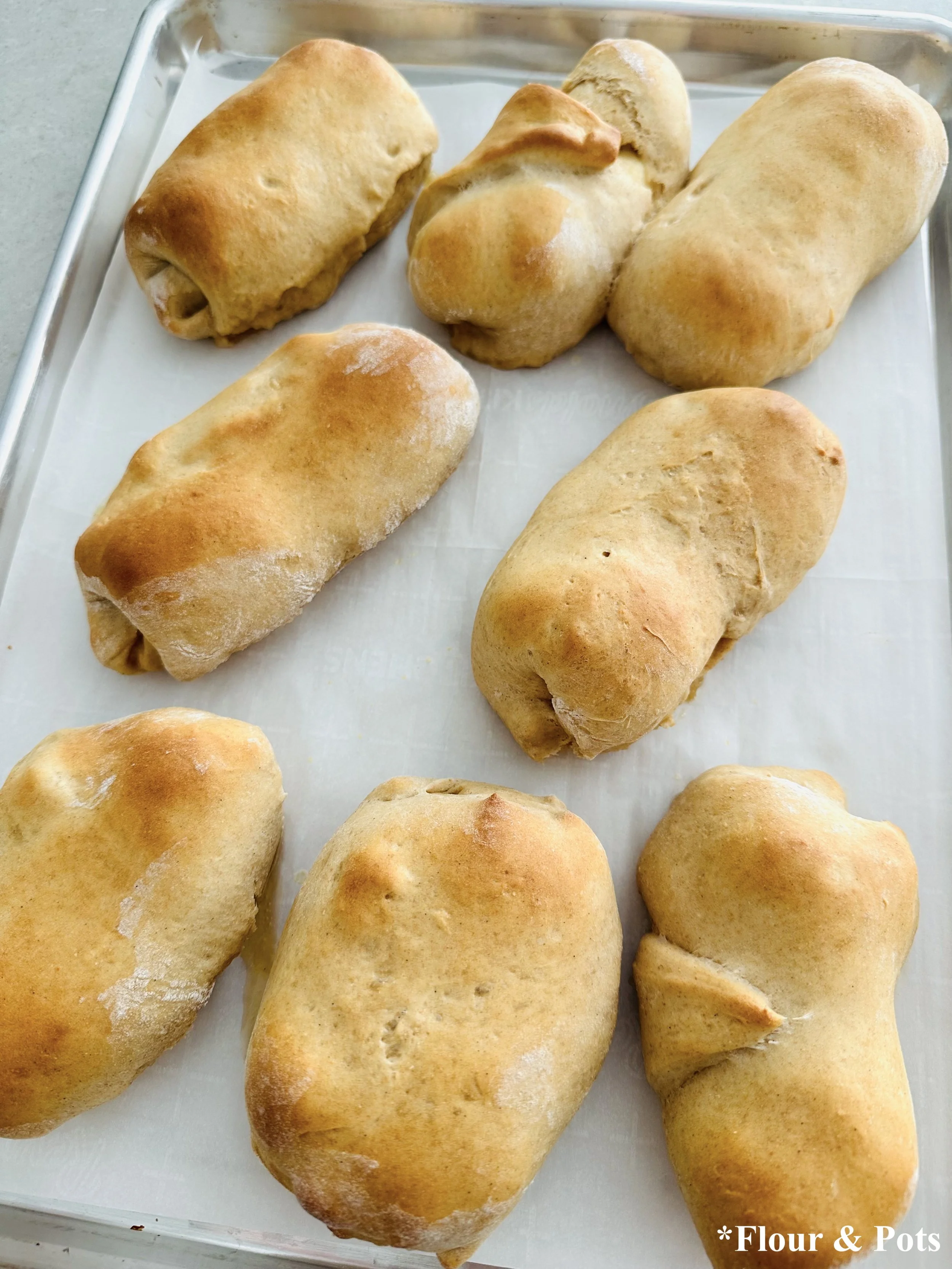 Quick Honey Banana Bread Rolls - warm out of the oven